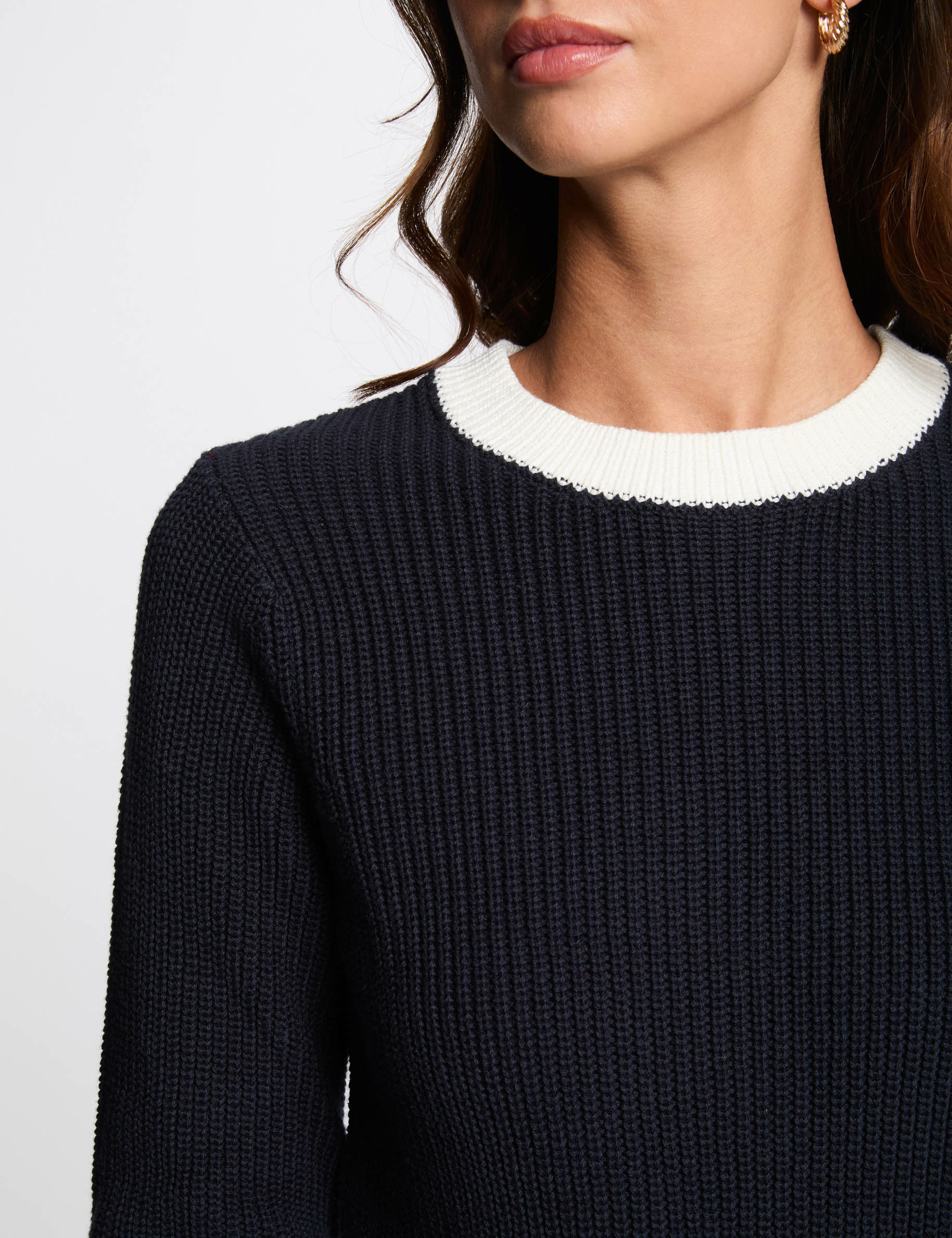 Long-sleeved jumper navy blue women