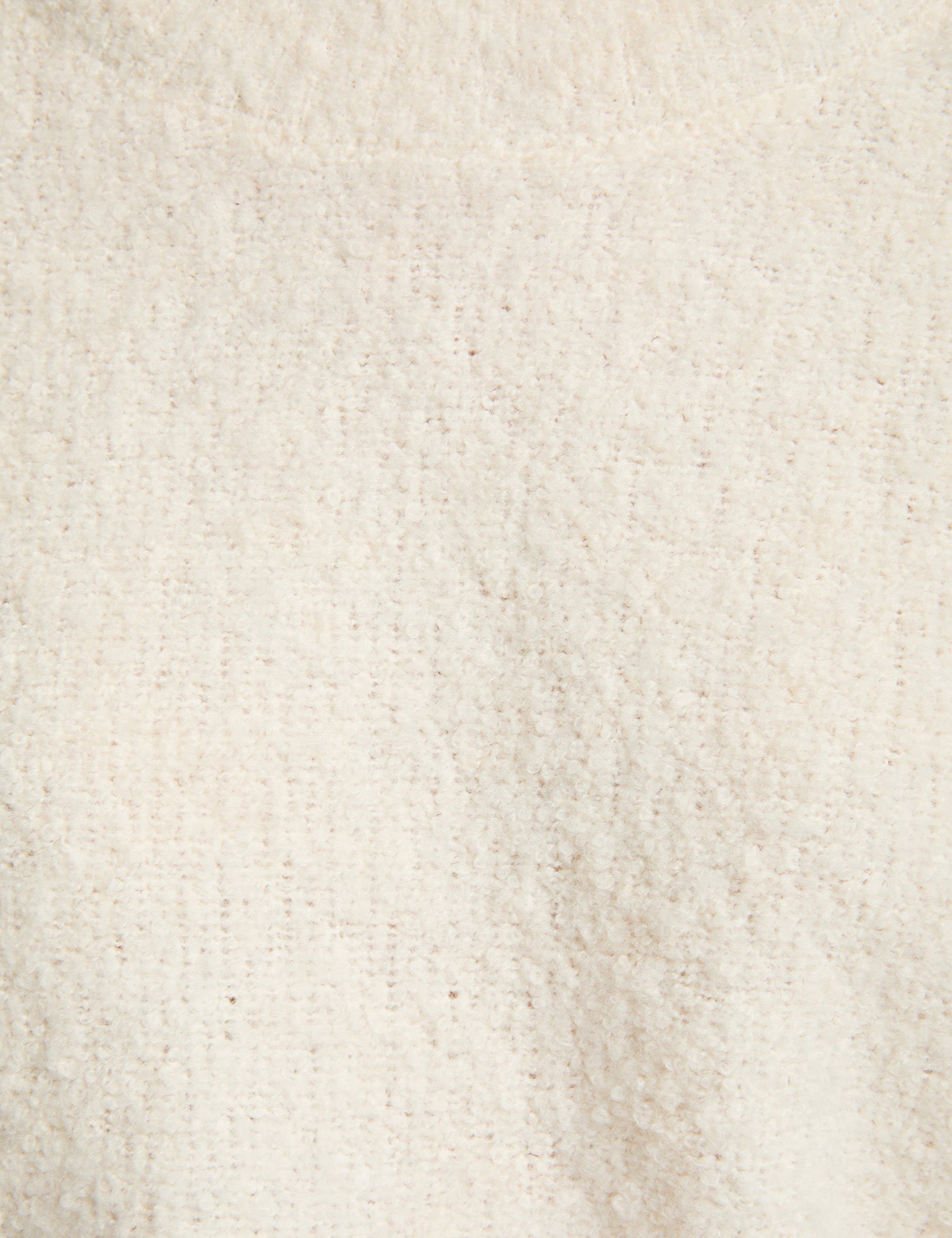 jumper high collar and buttons ivory women null