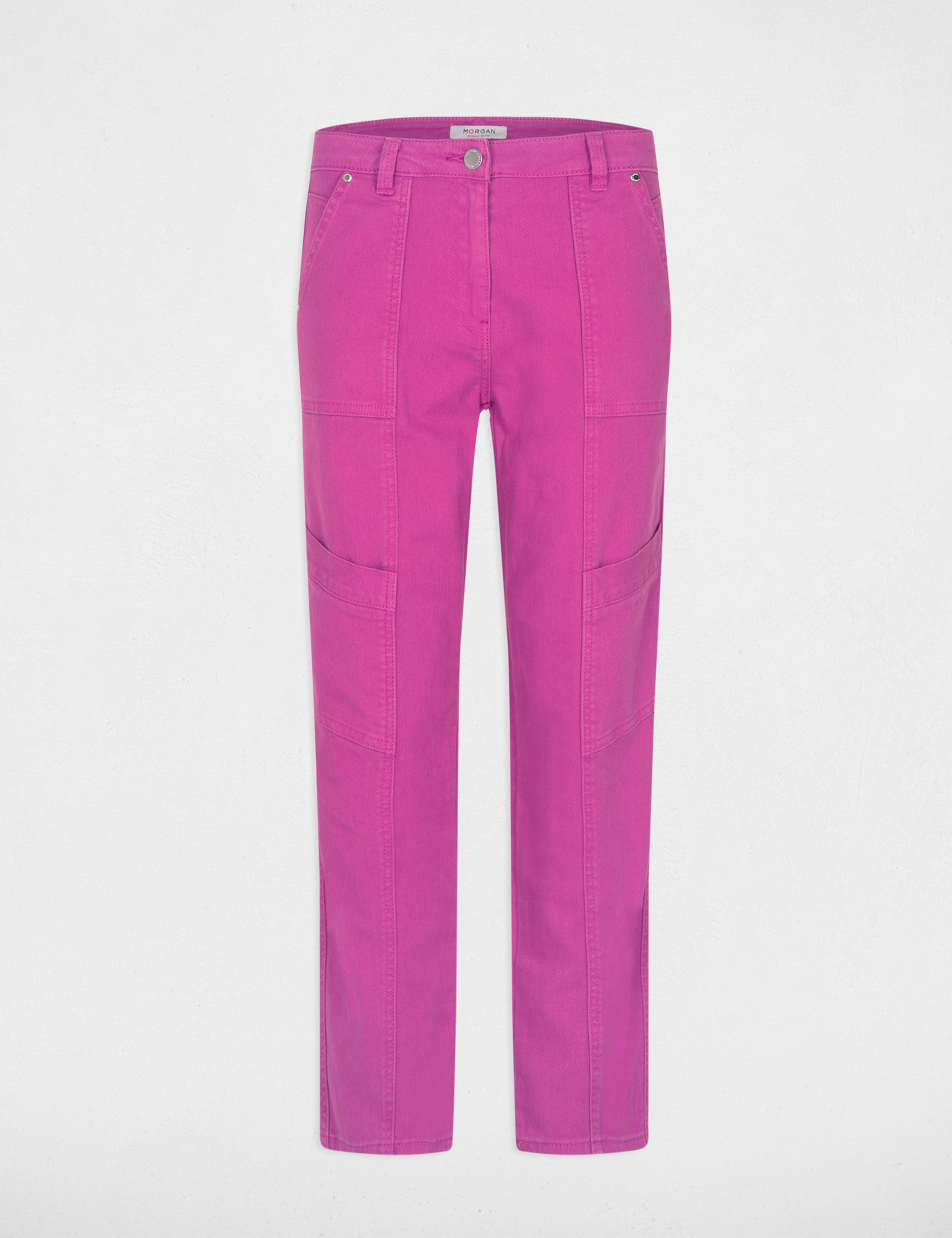 Acid wash fitted jeans dark pink women