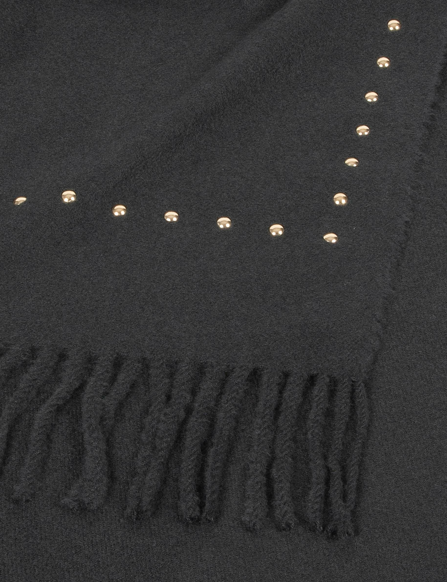 Scarf with studs anthracite grey women