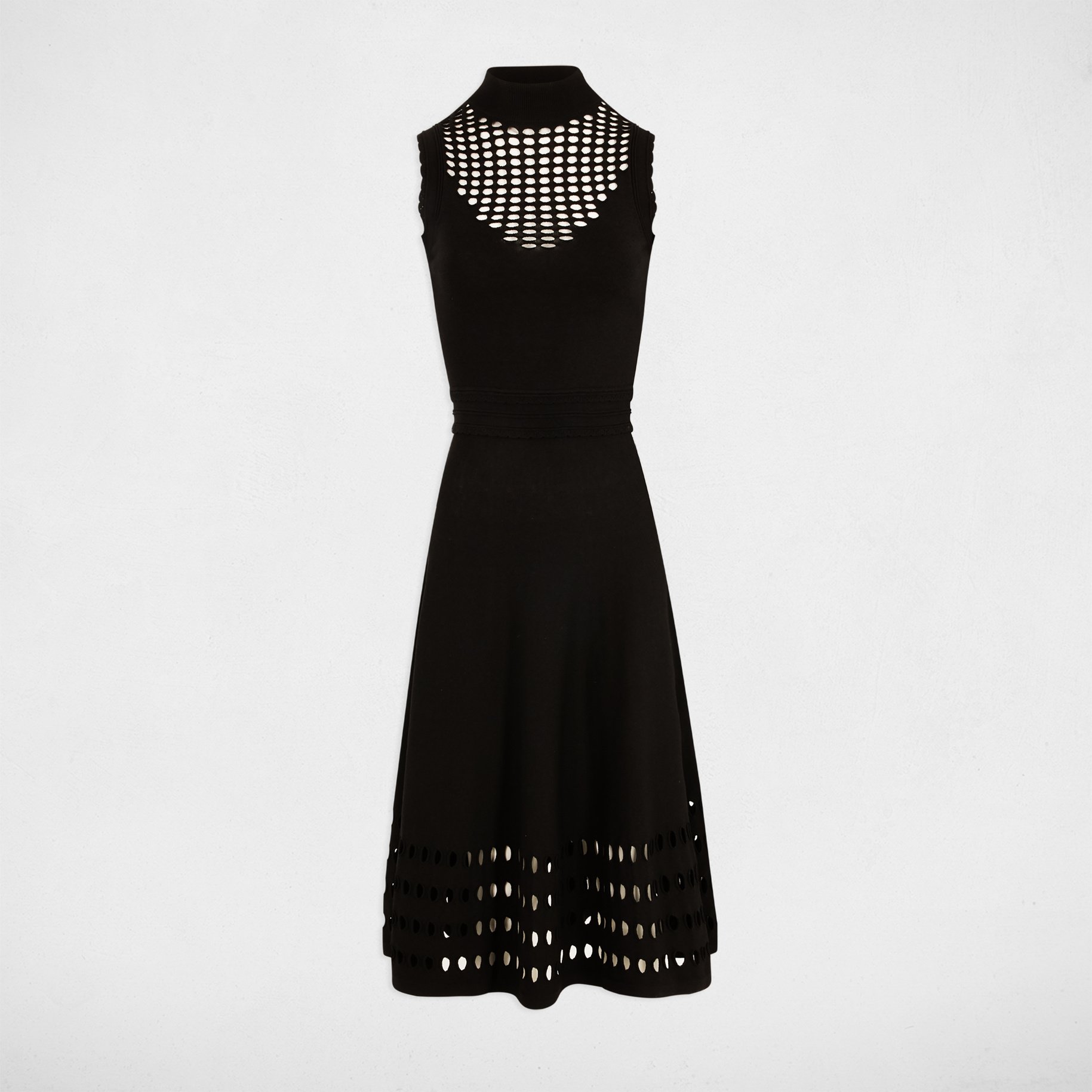 Fitted maxi knitted dress black women