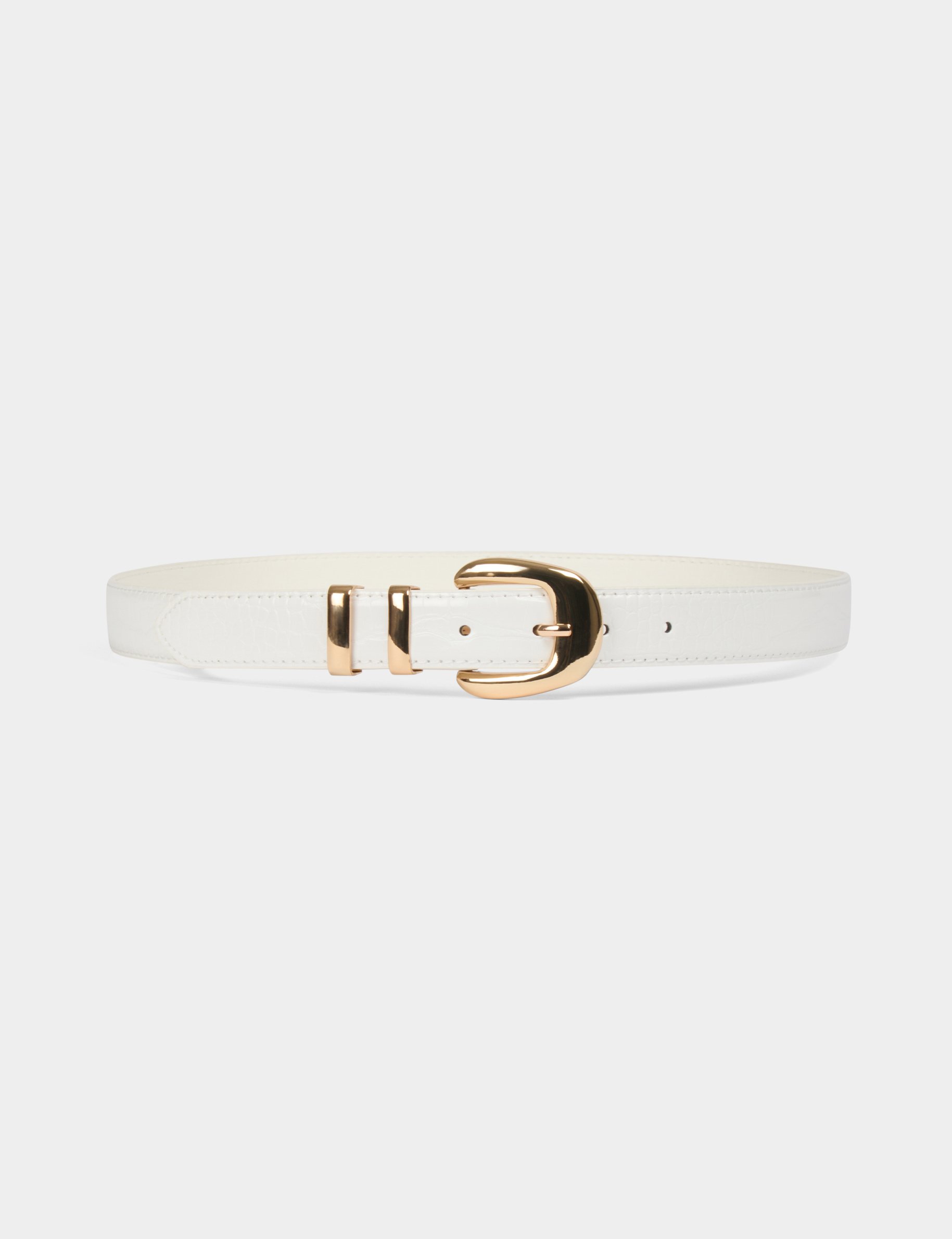 Belt croc effect white women