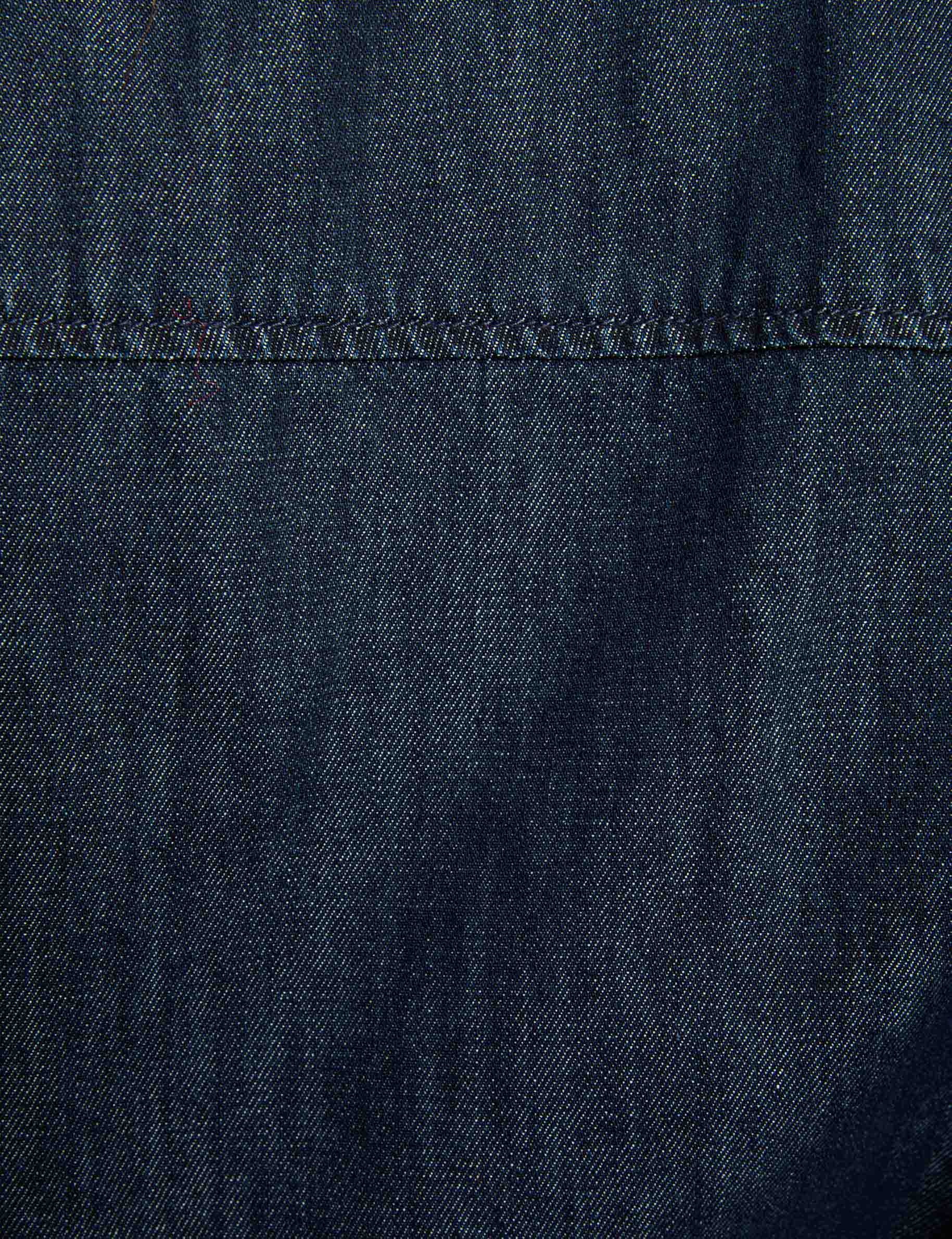 denim shirt with lavalliere raw denim women null