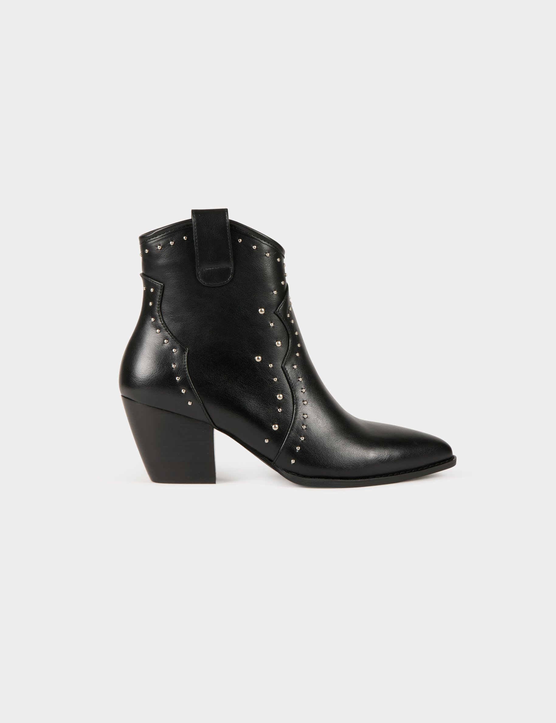 Western style boots with studs black women