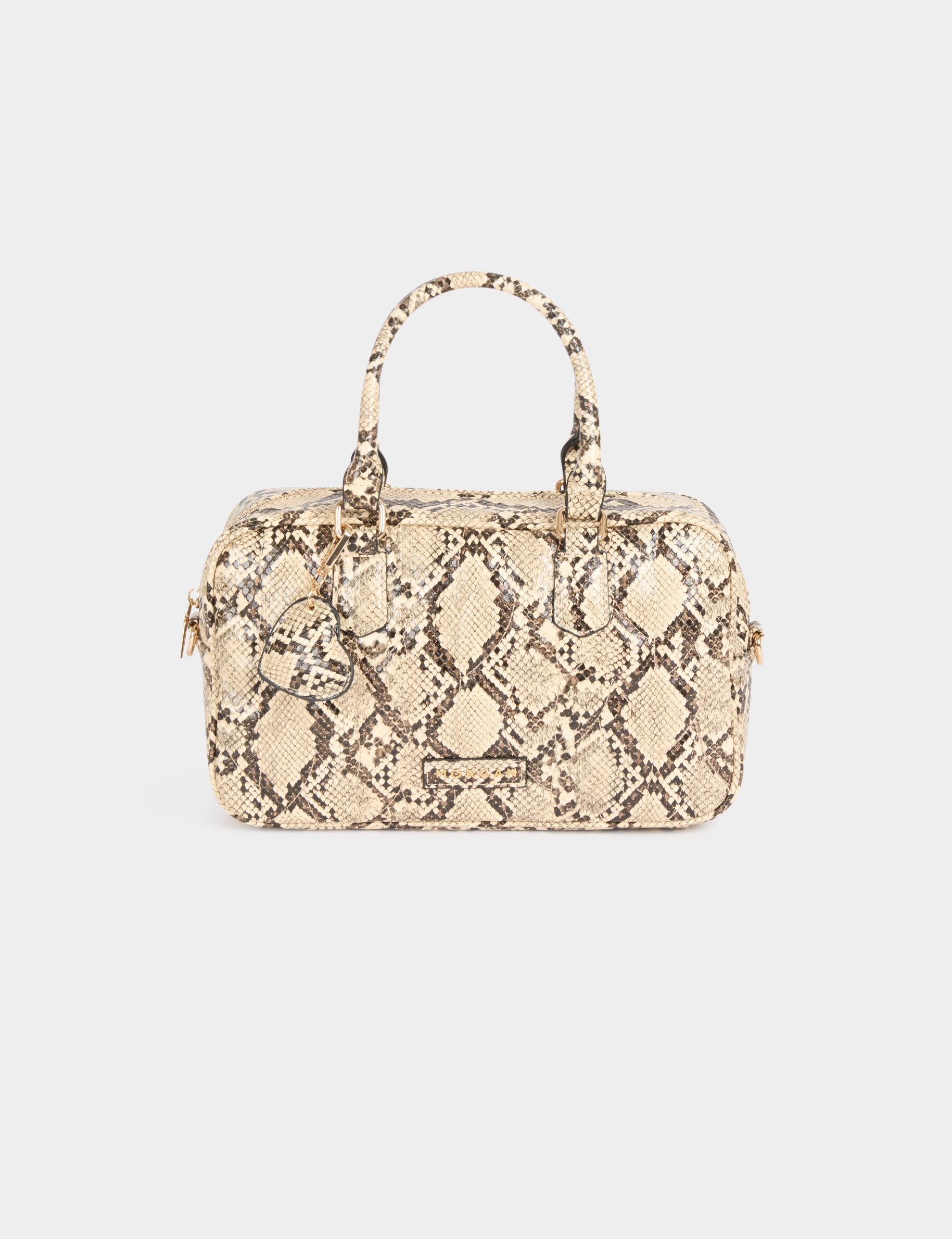 Bowler bag snake effect sand women