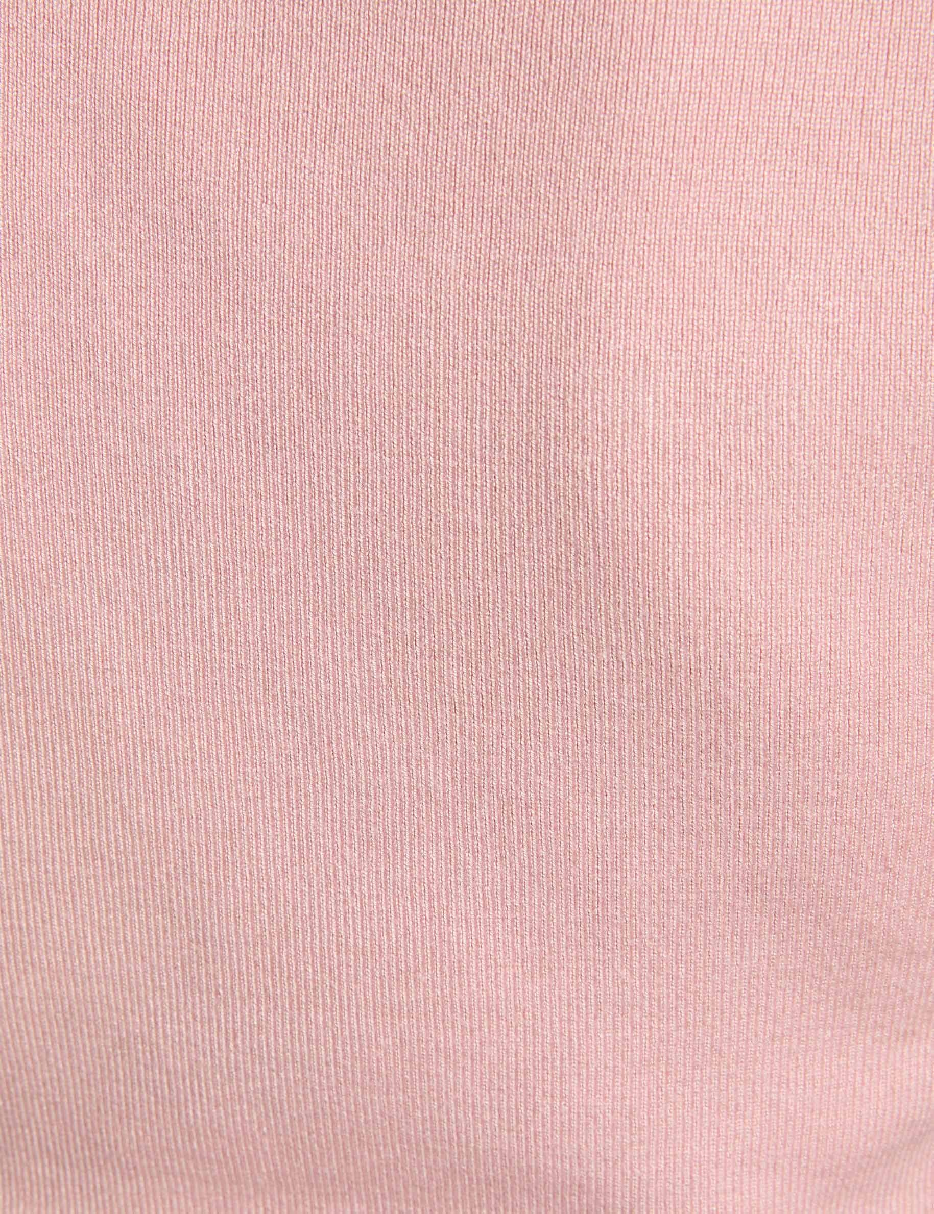 jumper polo collar and short sleeves powdered pink women null