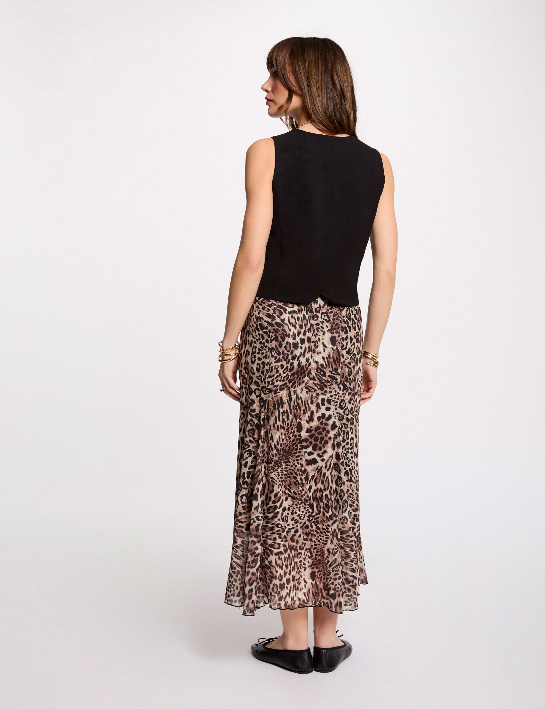 Printed maxi skirt multicolor women