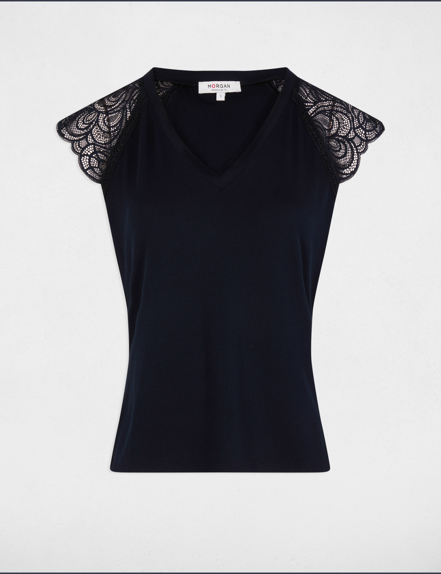 Short-sleeved t-shirt navy blue women