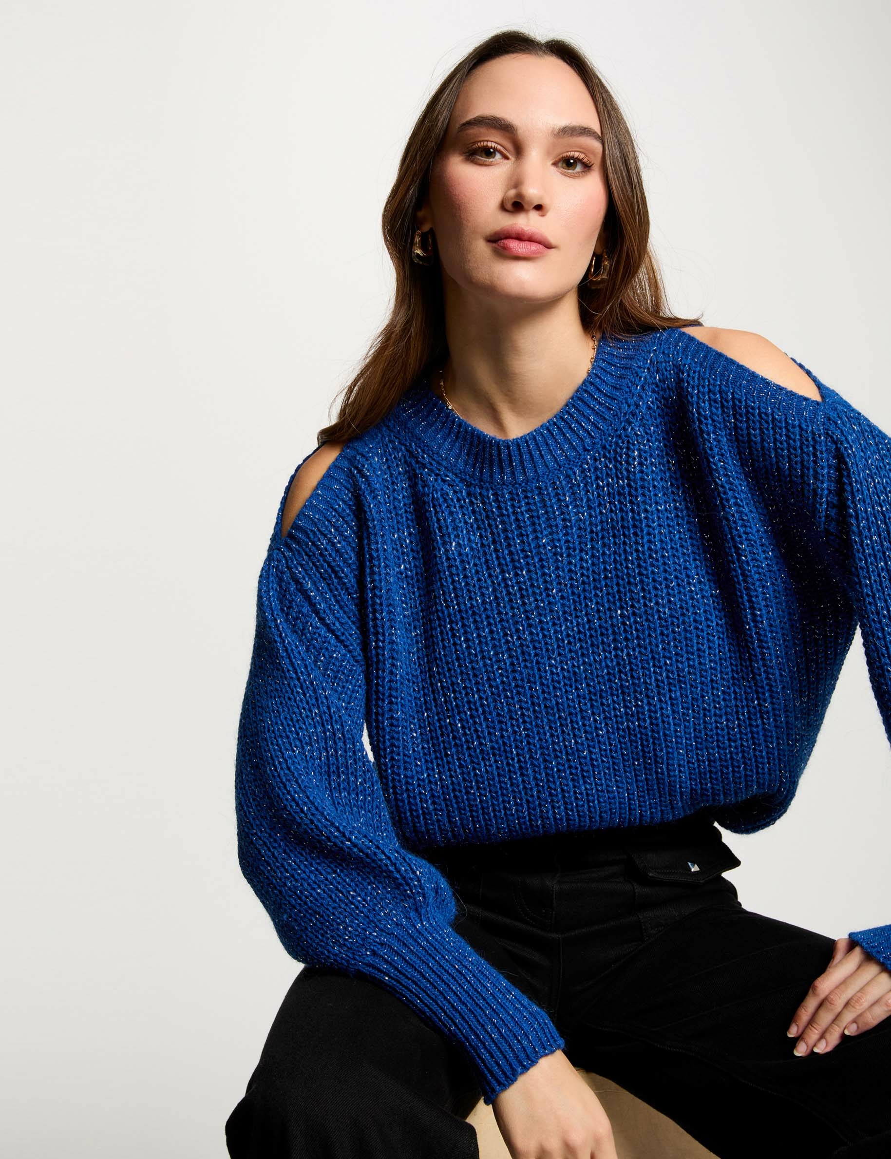 Long-sleeved jumper blue women