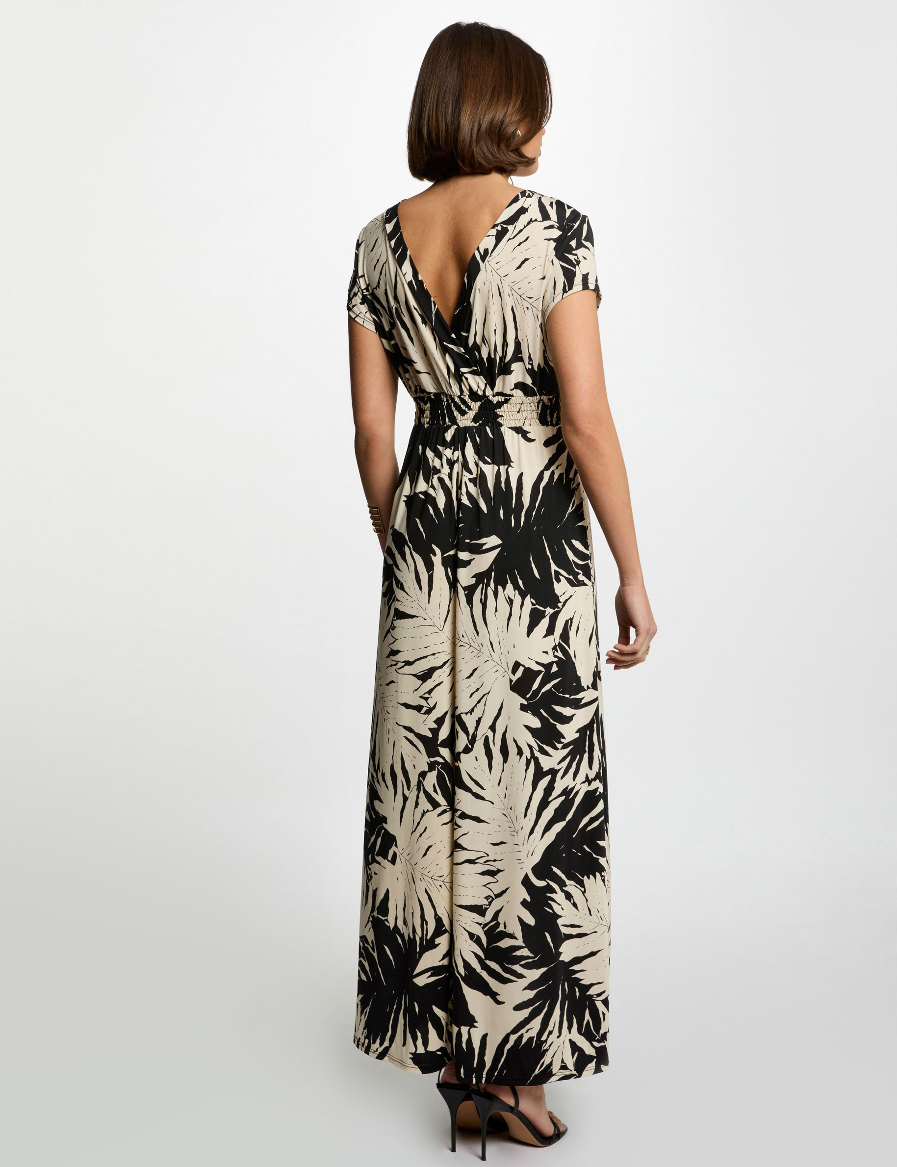 Printed maxi straight dress multicolor women