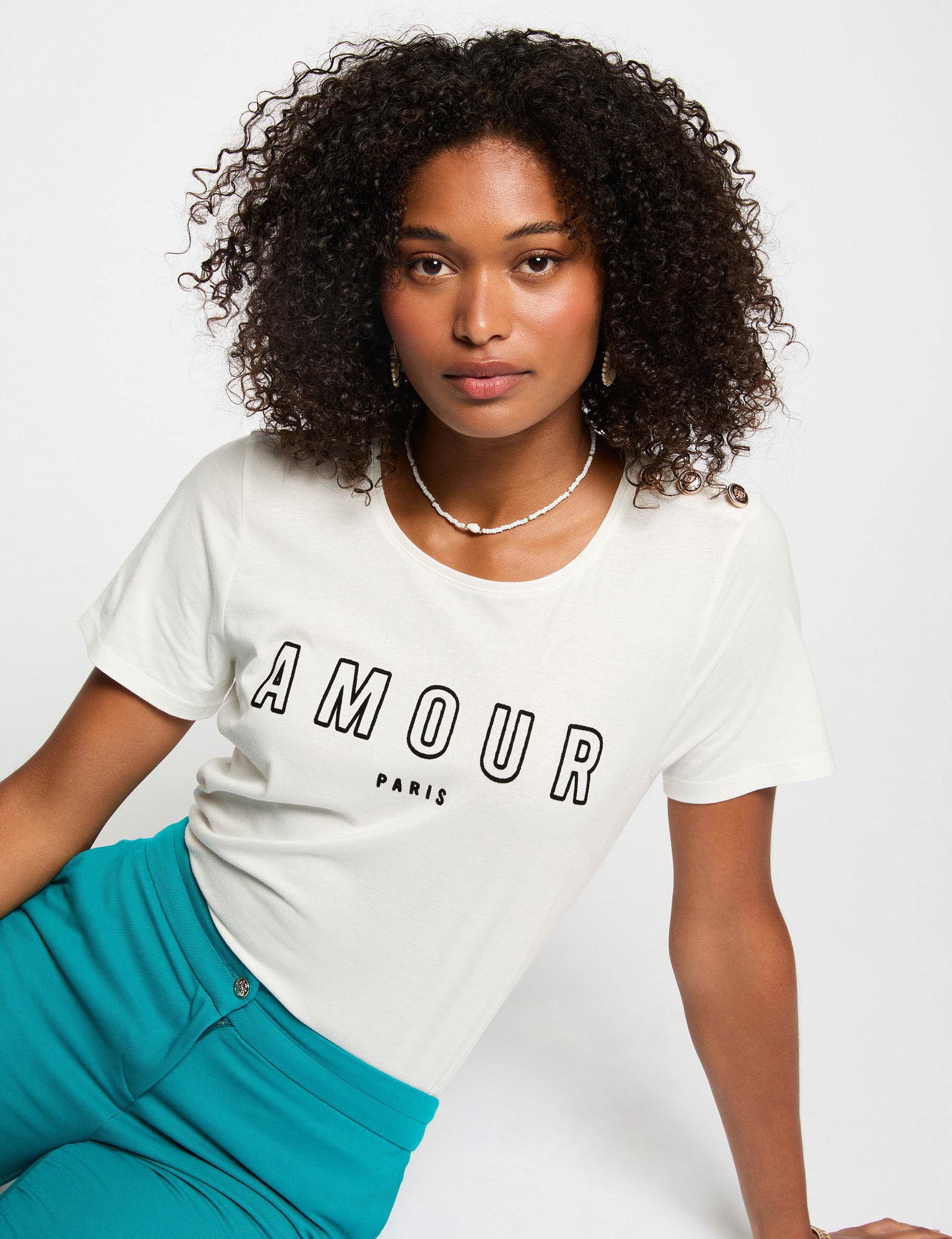 T-shirt with message white women