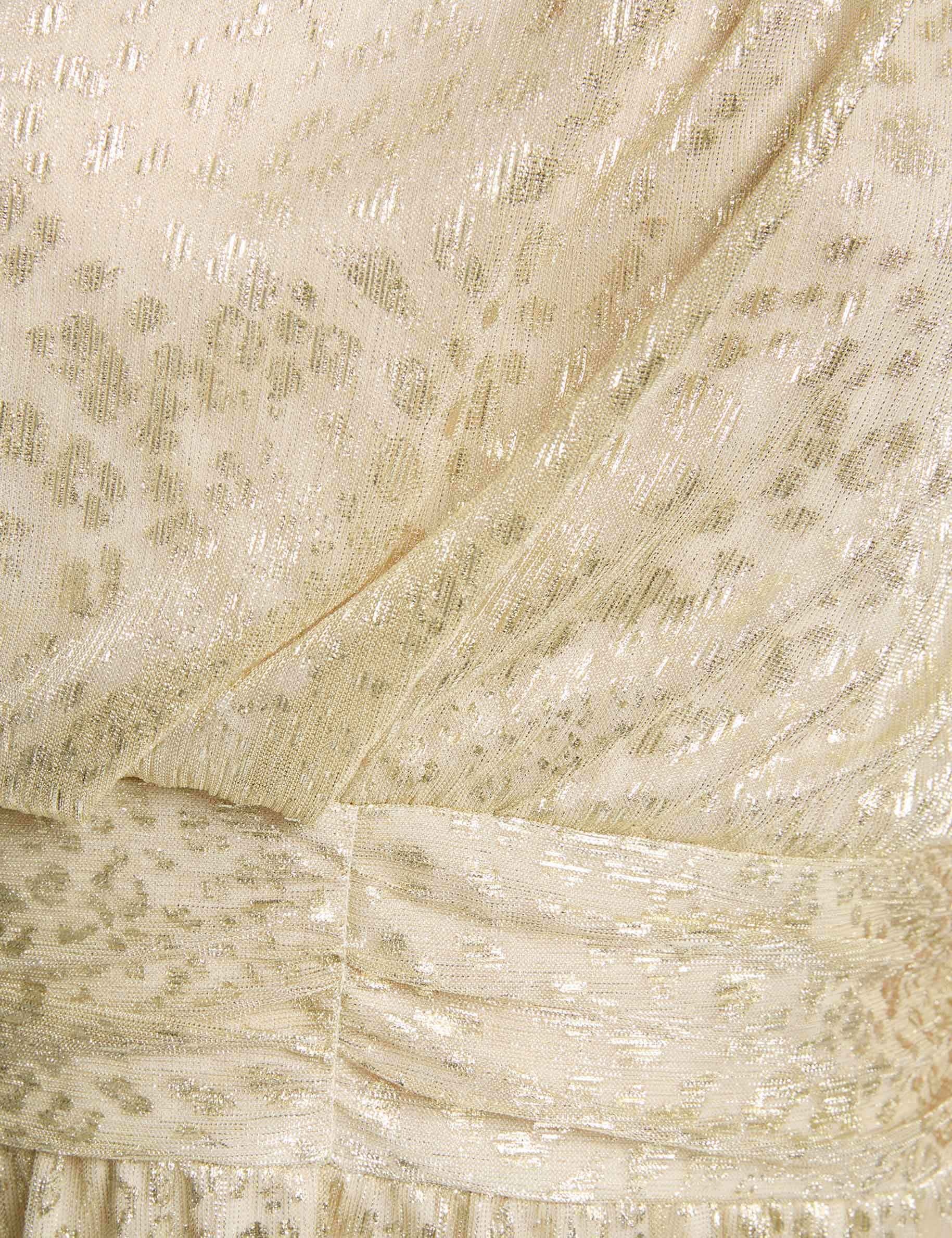 asymmetric voile dress gold yellow women null