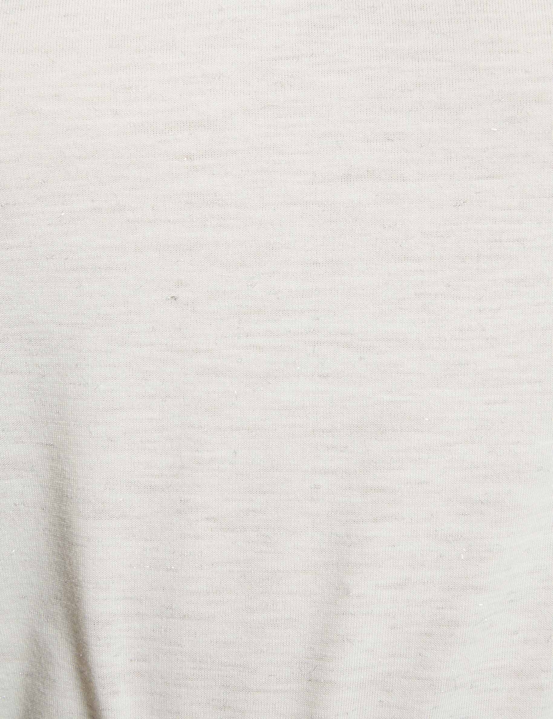 short sleeved t shirt ivory women null