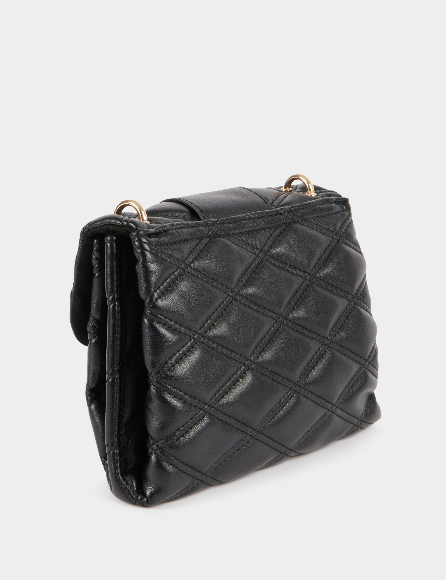 Sac pochette matelassé noir femme