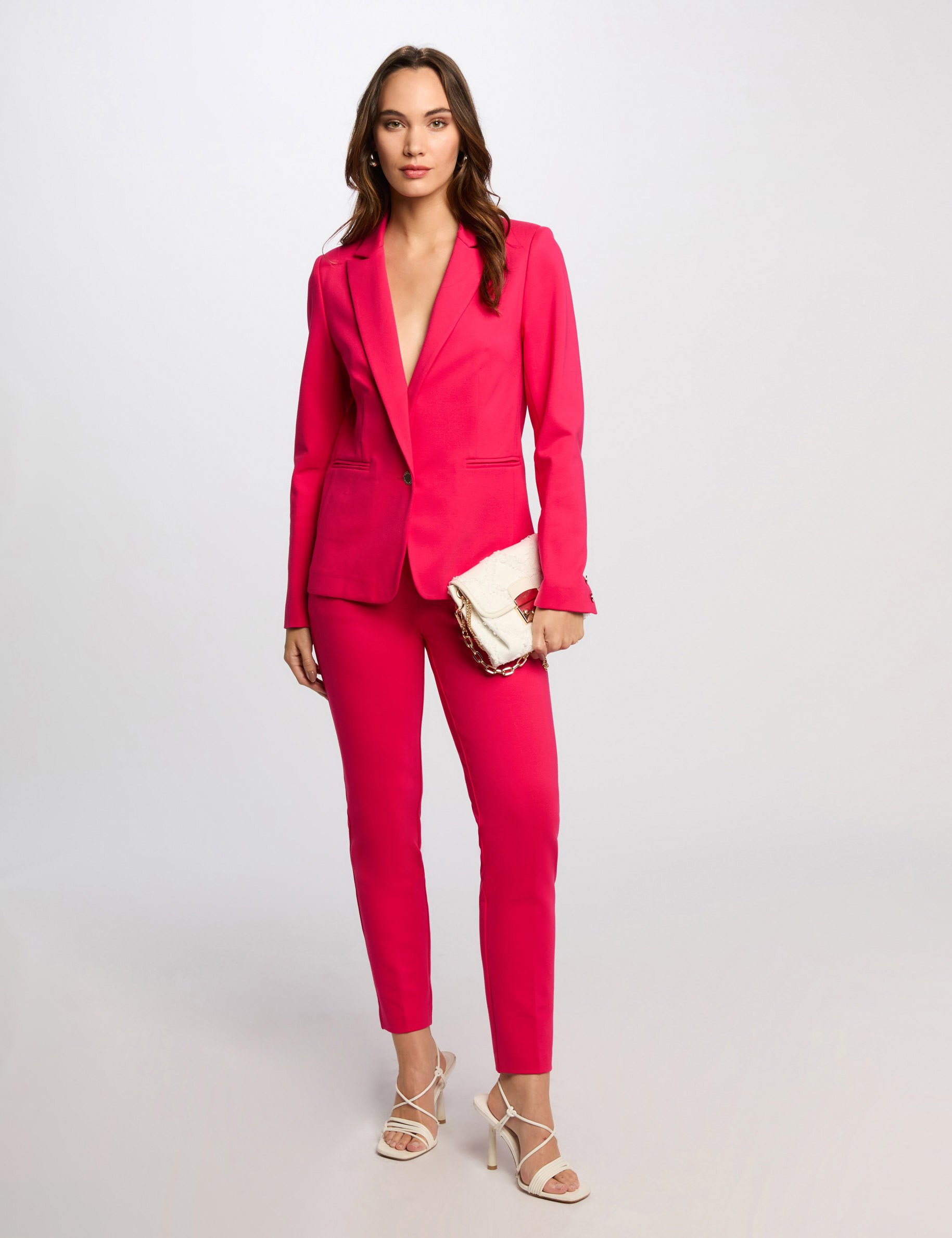 Short blazer raspberry pink women