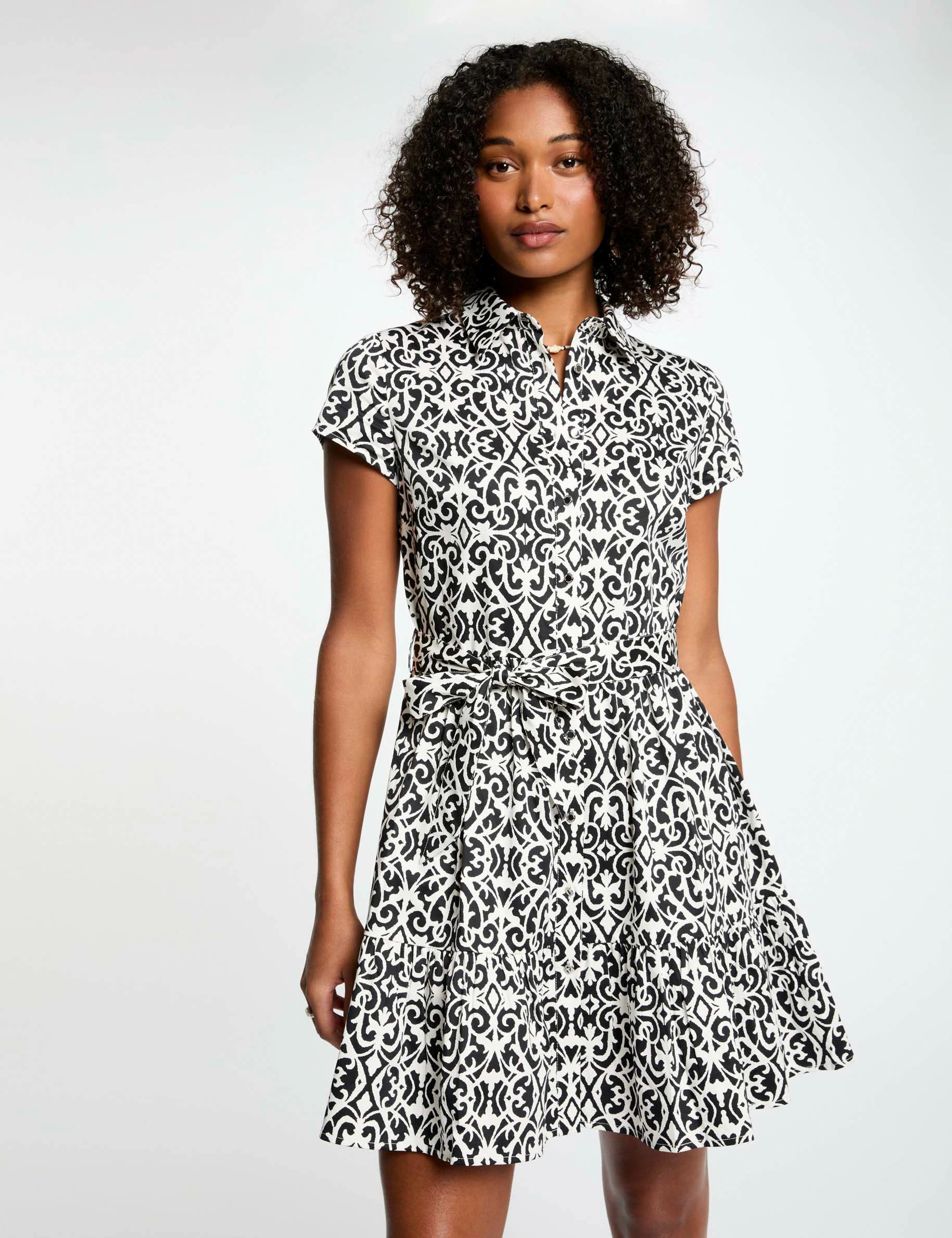 Printed A-line mini dress multicolor women