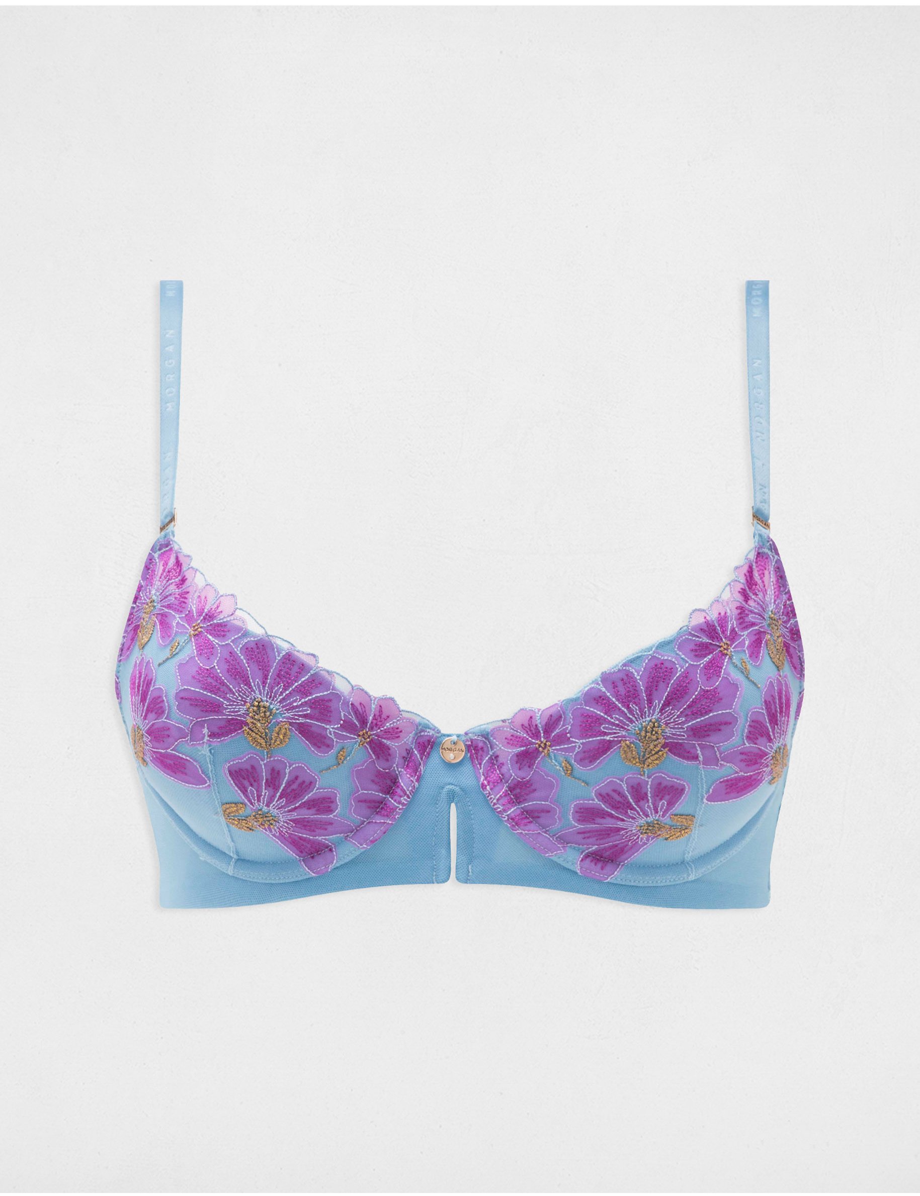 Padded bra blue women