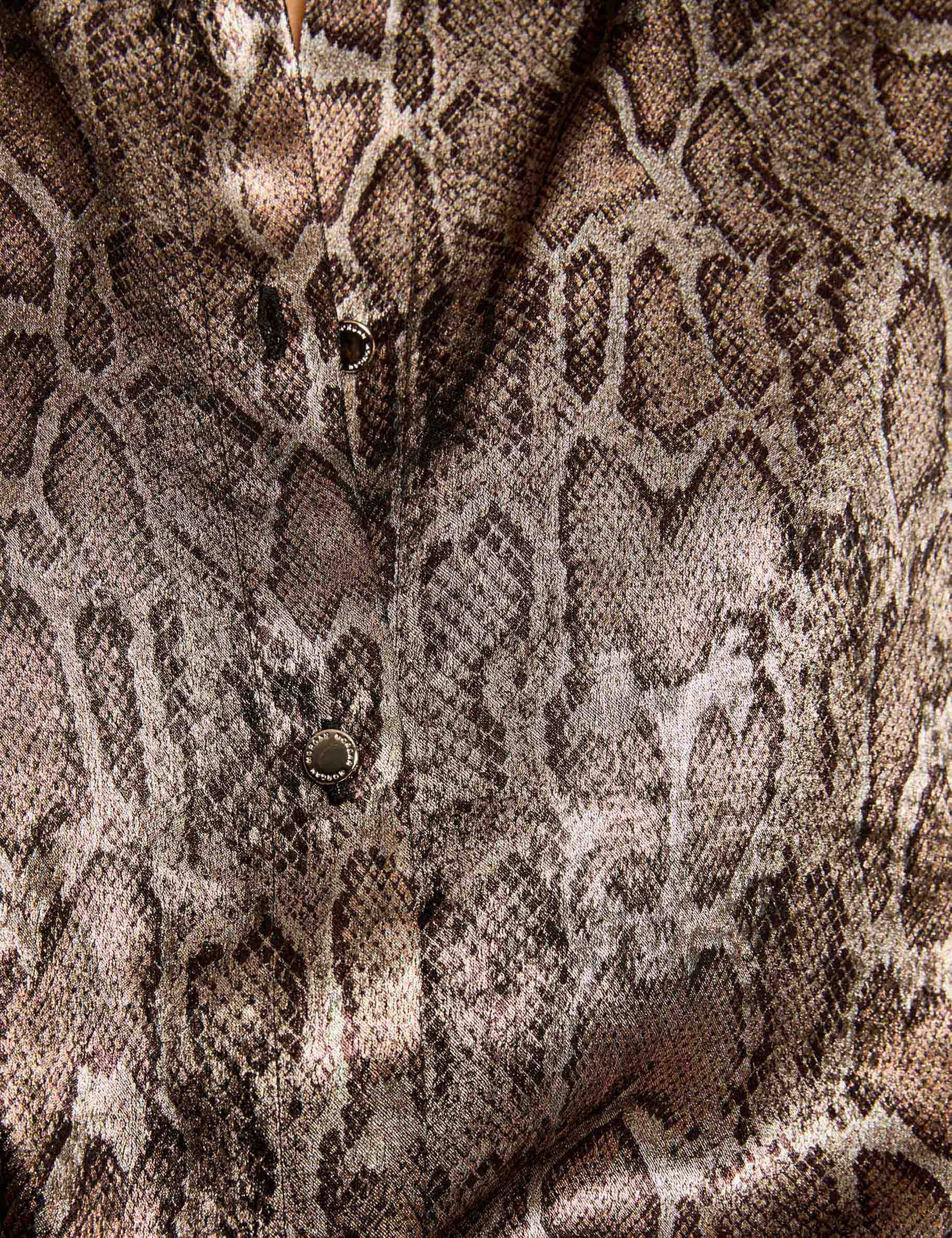 satin python shirt multicolor women null