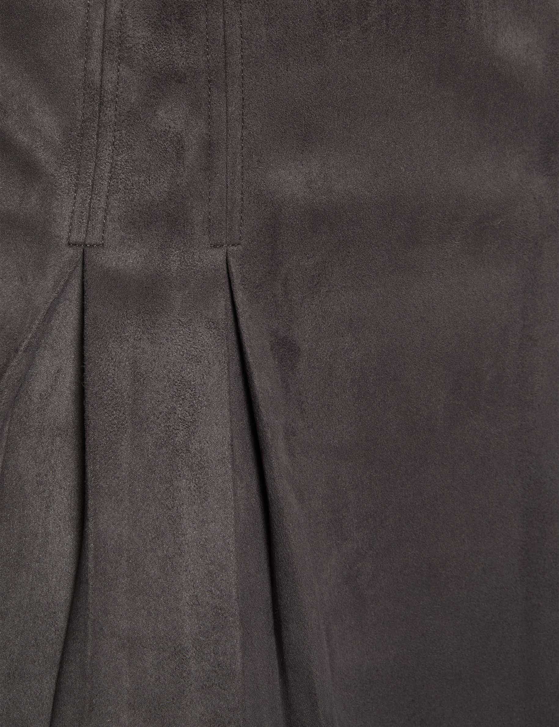 mini suede skirt dark grey women null