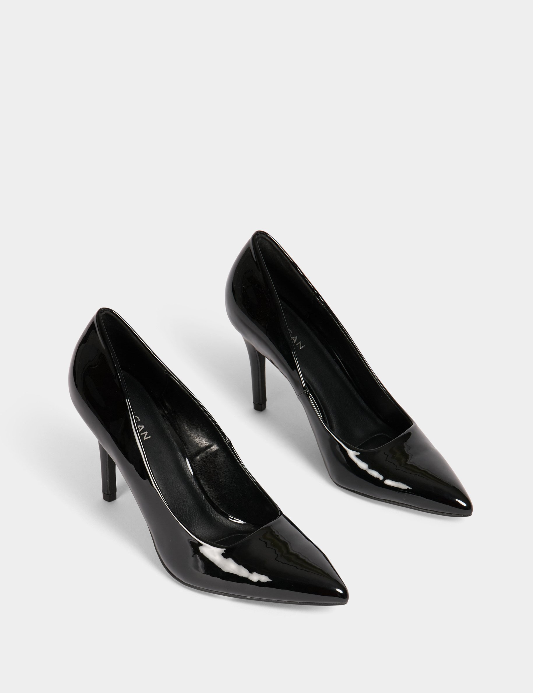 Stilettos with patent effect black women