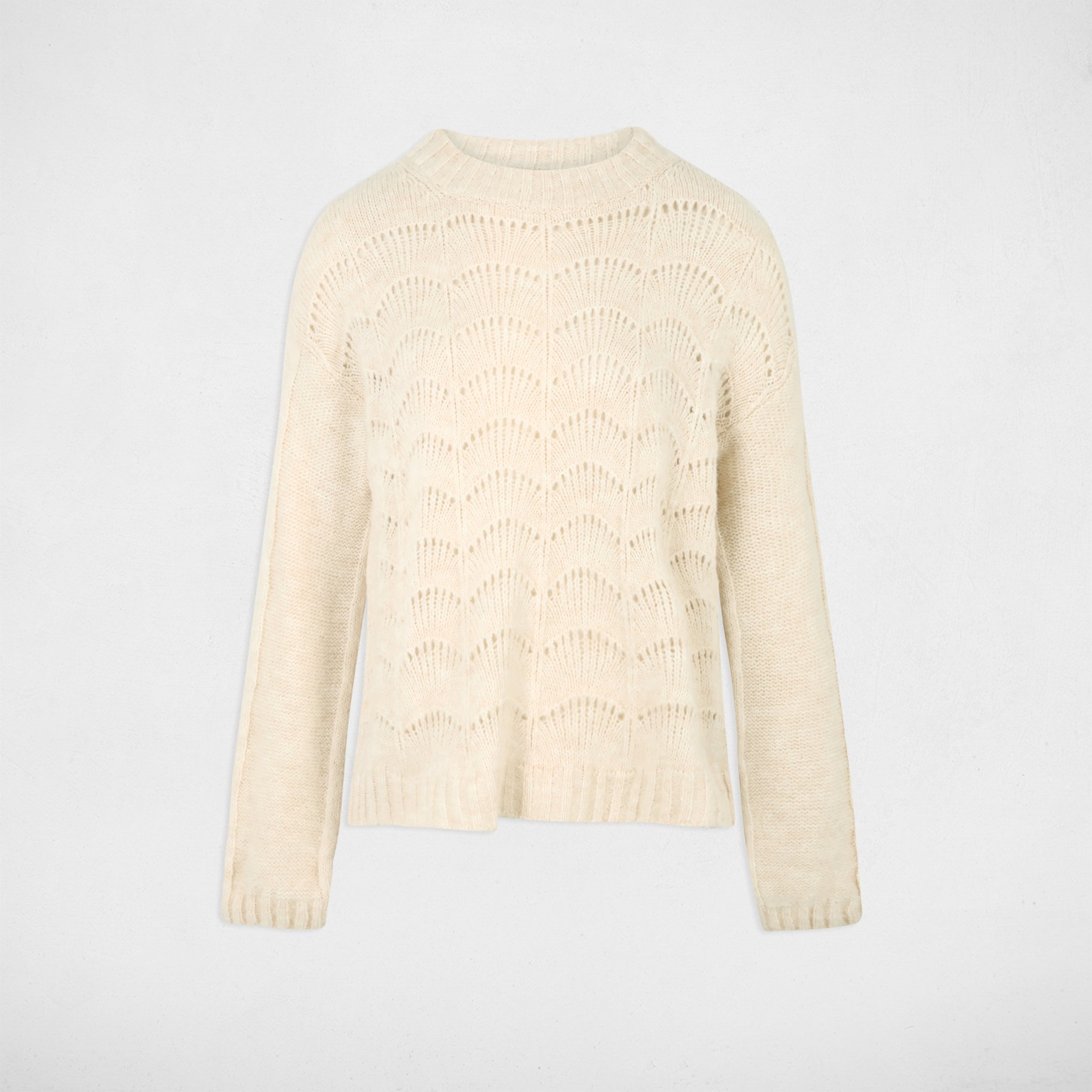 Long-sleeved jumper ivory women