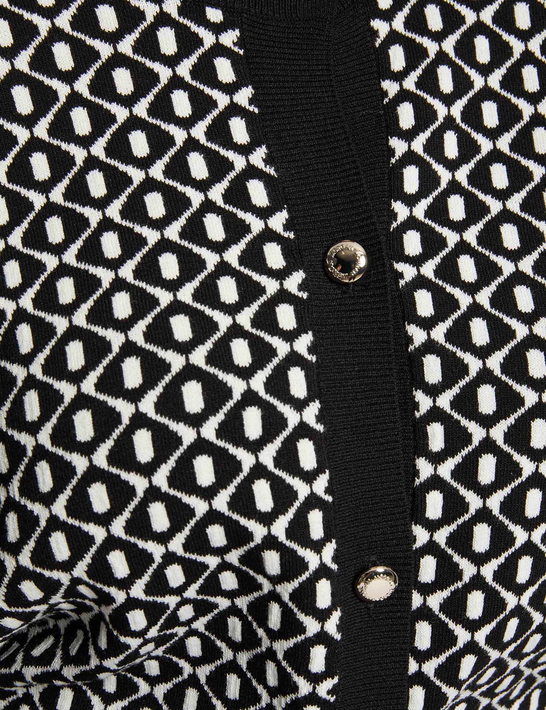 cropped jacquard sweater black women null