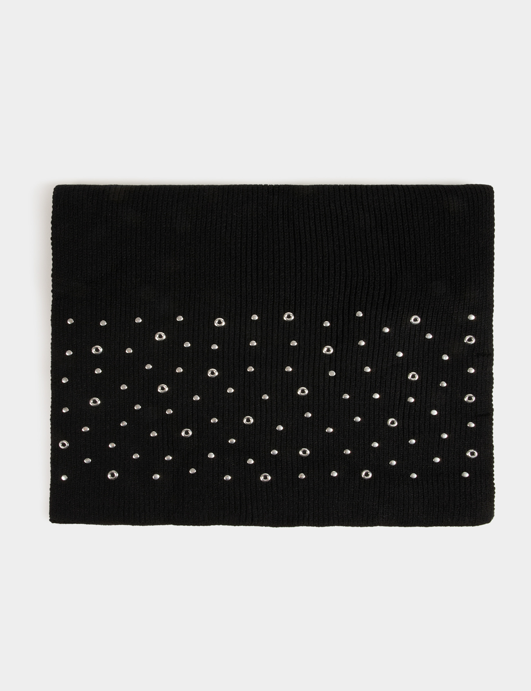 Scarf with studs eyelets black women