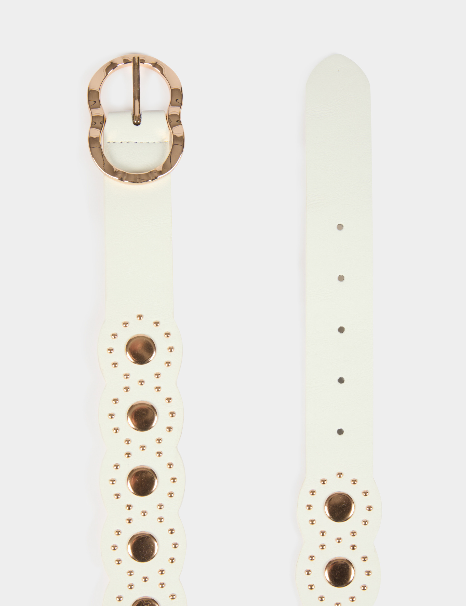 Belt with studs white women