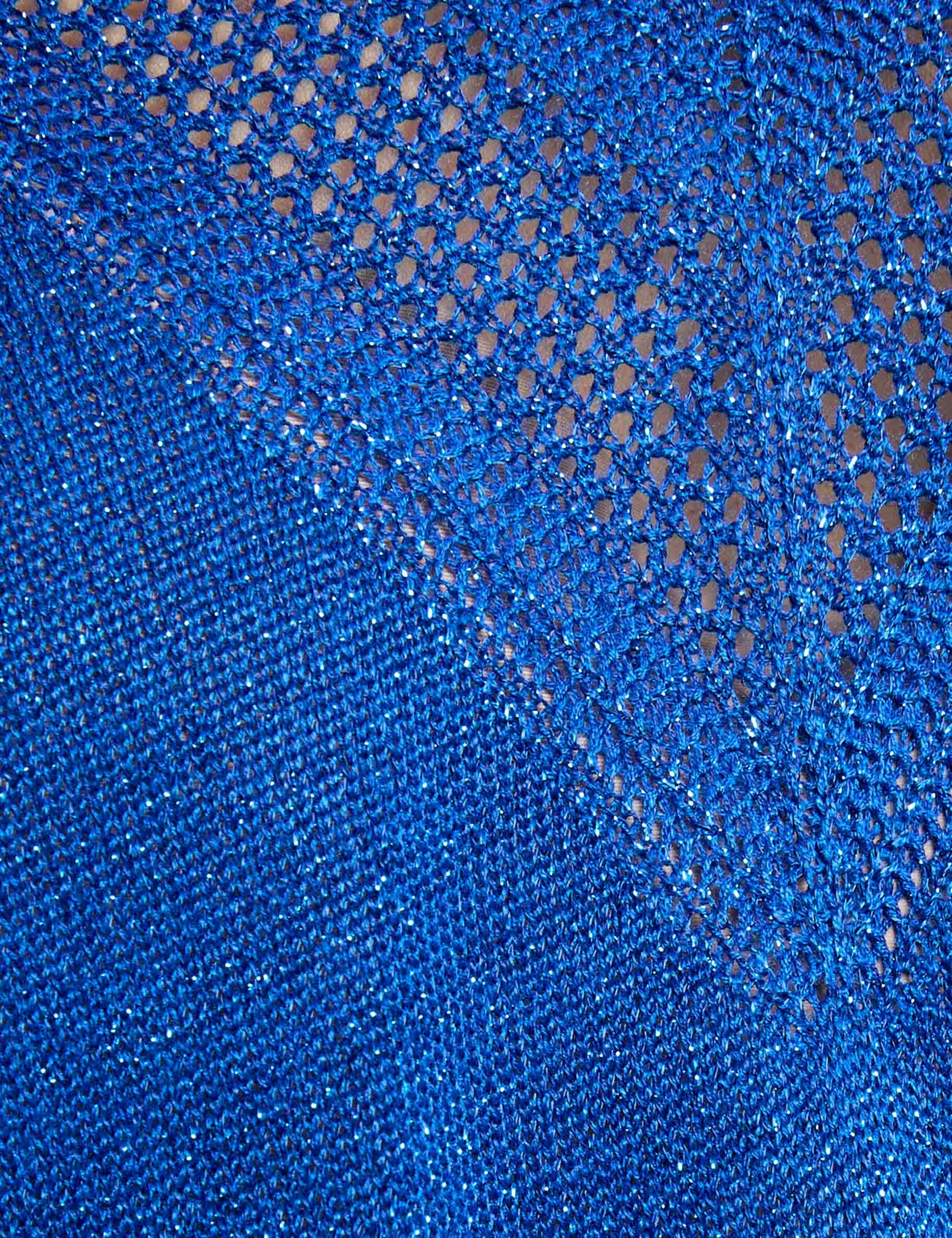 jumper v neck short sleeves electric blue women null
