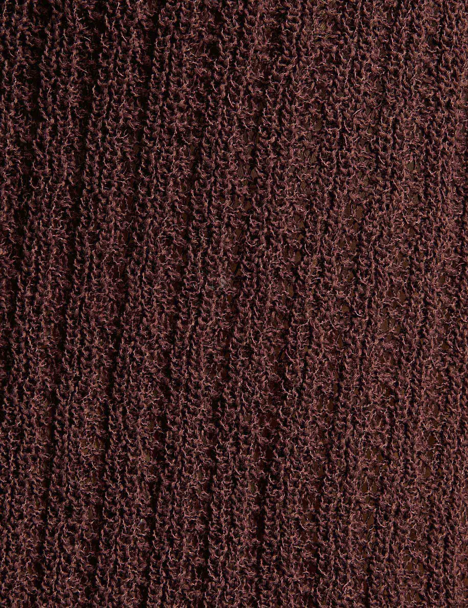 sleeveless openwork cardigan dark brown women null