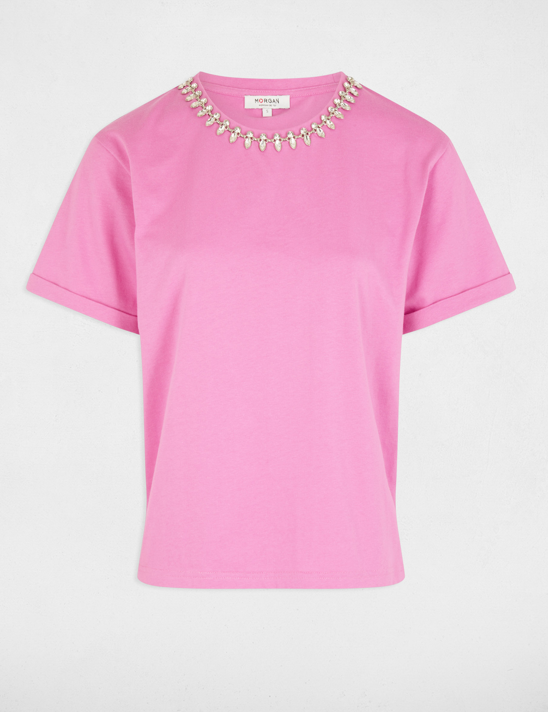 short sleeved t shirt jewels pink women Short-sleeved t-shirt jewels pink women