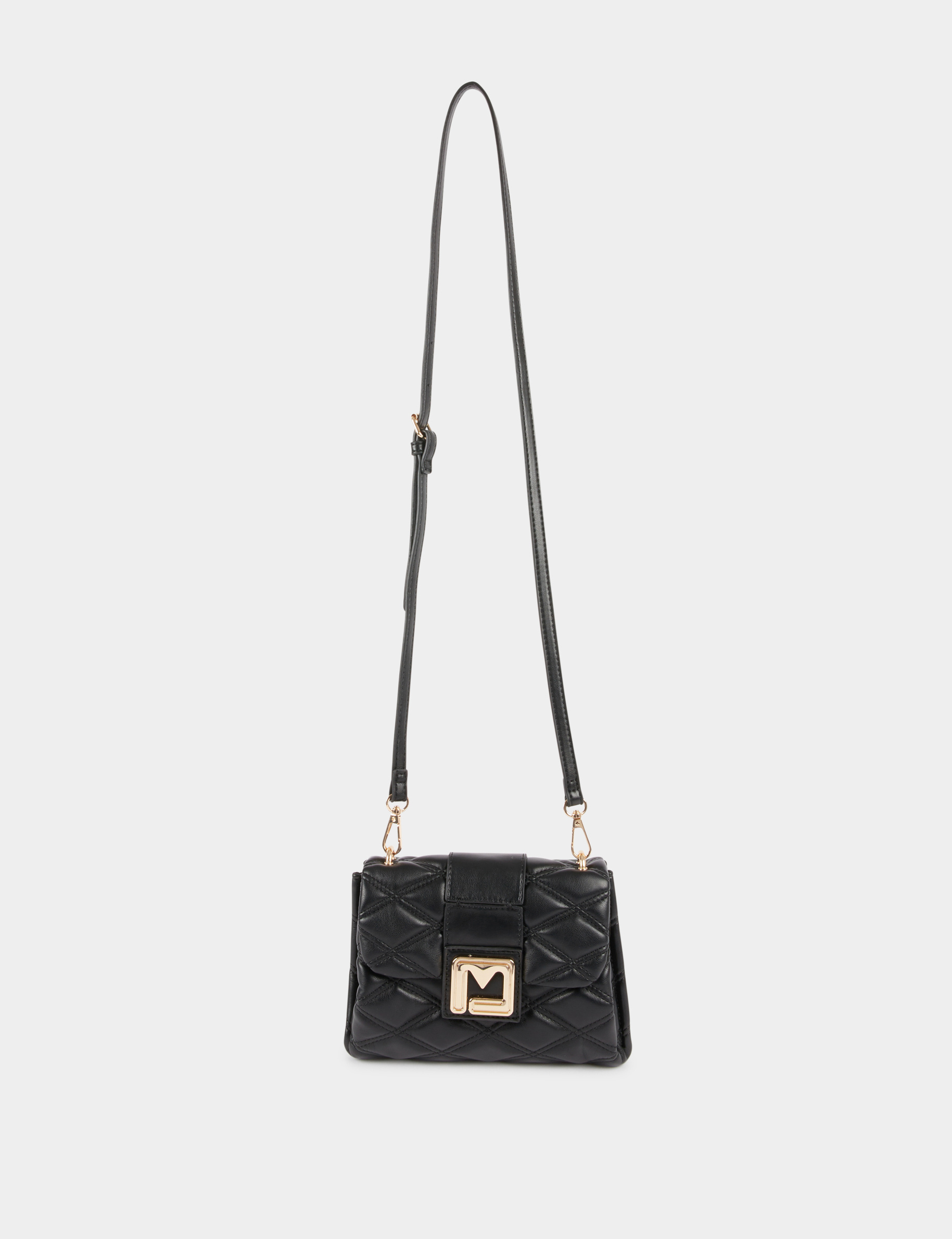 Sac pochette matelassé noir femme