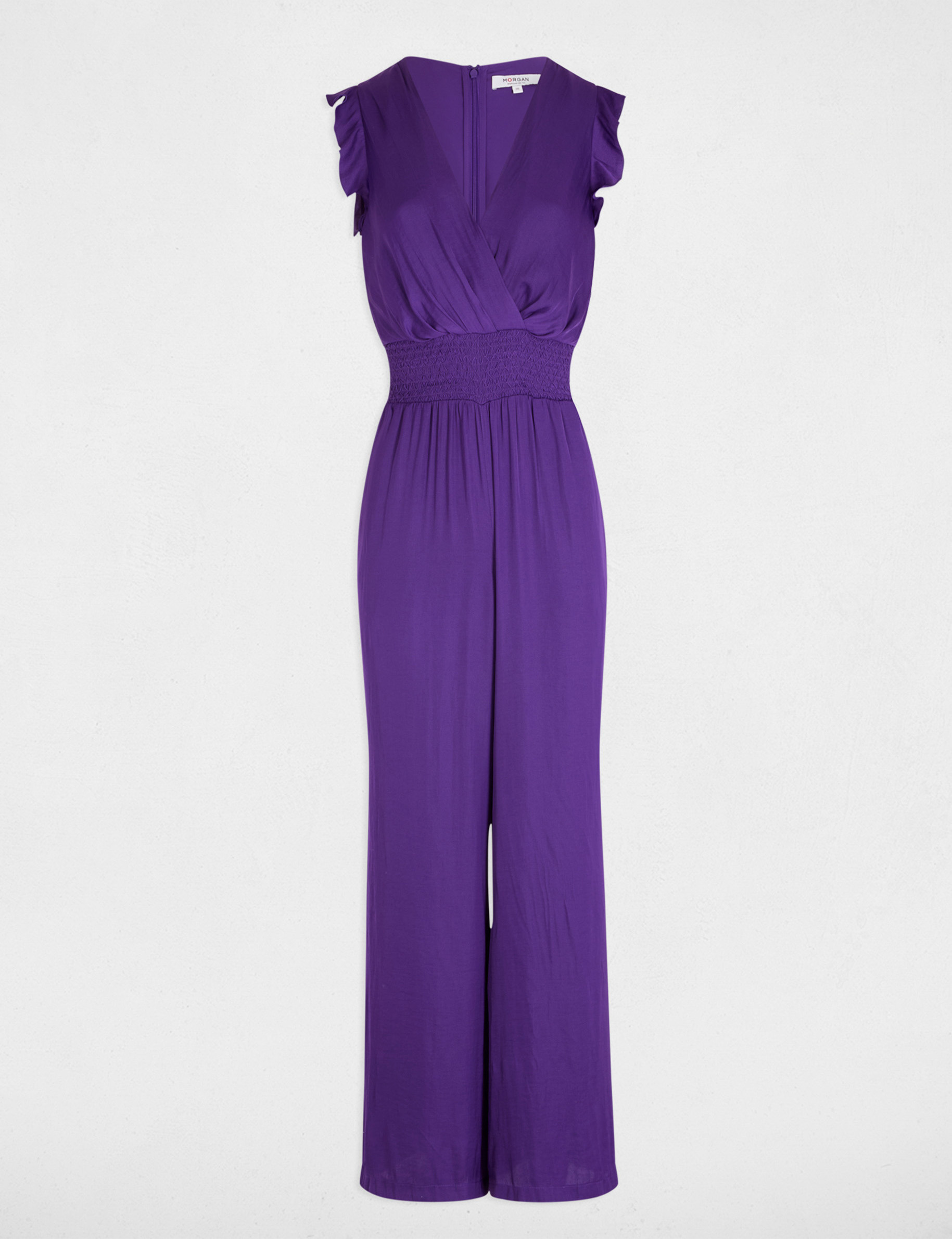 Loose jumpsuit purple women