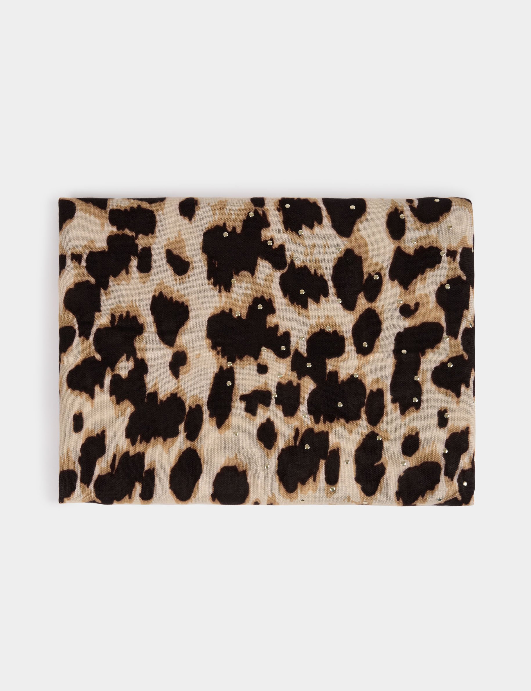 Scarf with leopard print multicolor women