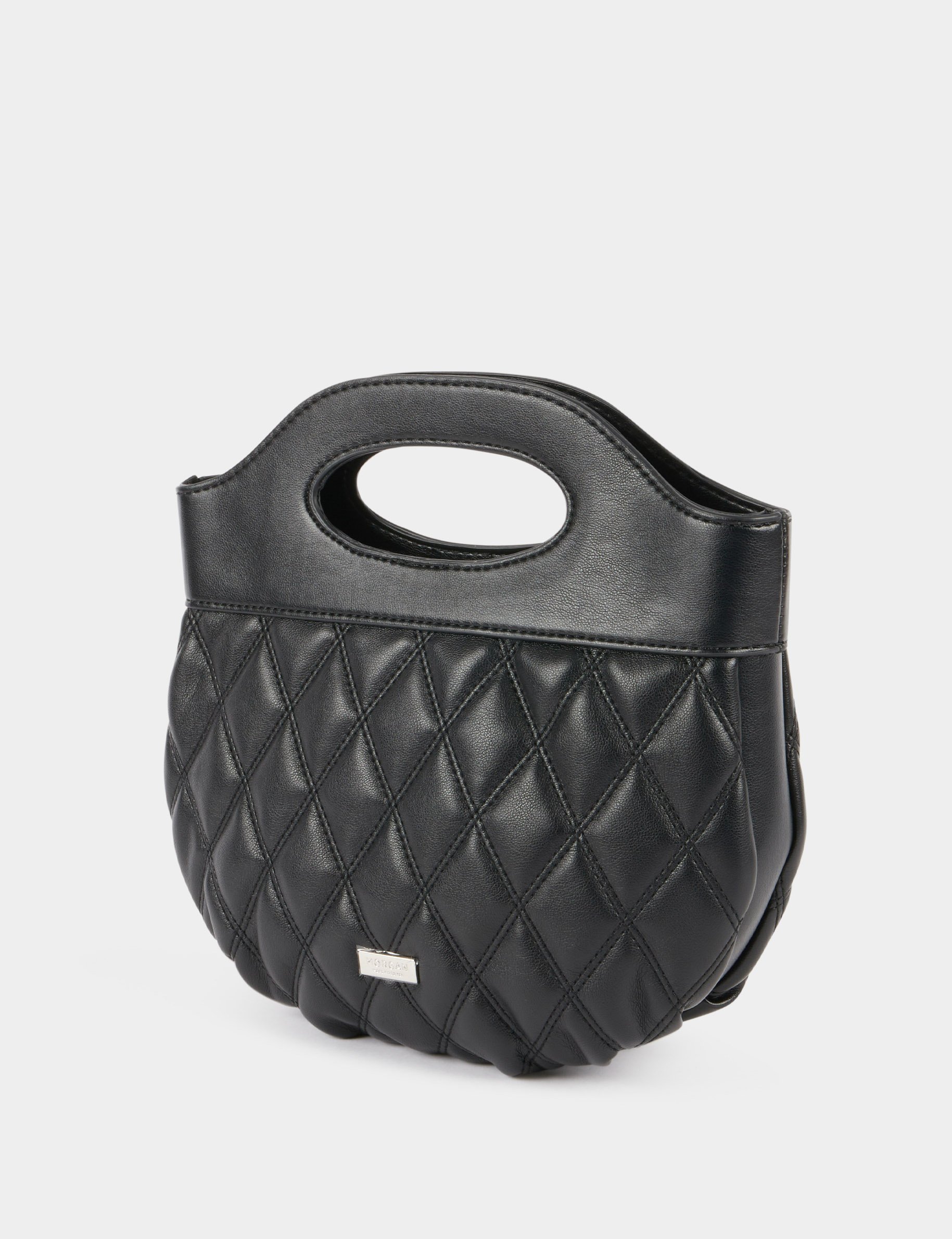 Quilted bag with eyelets black women