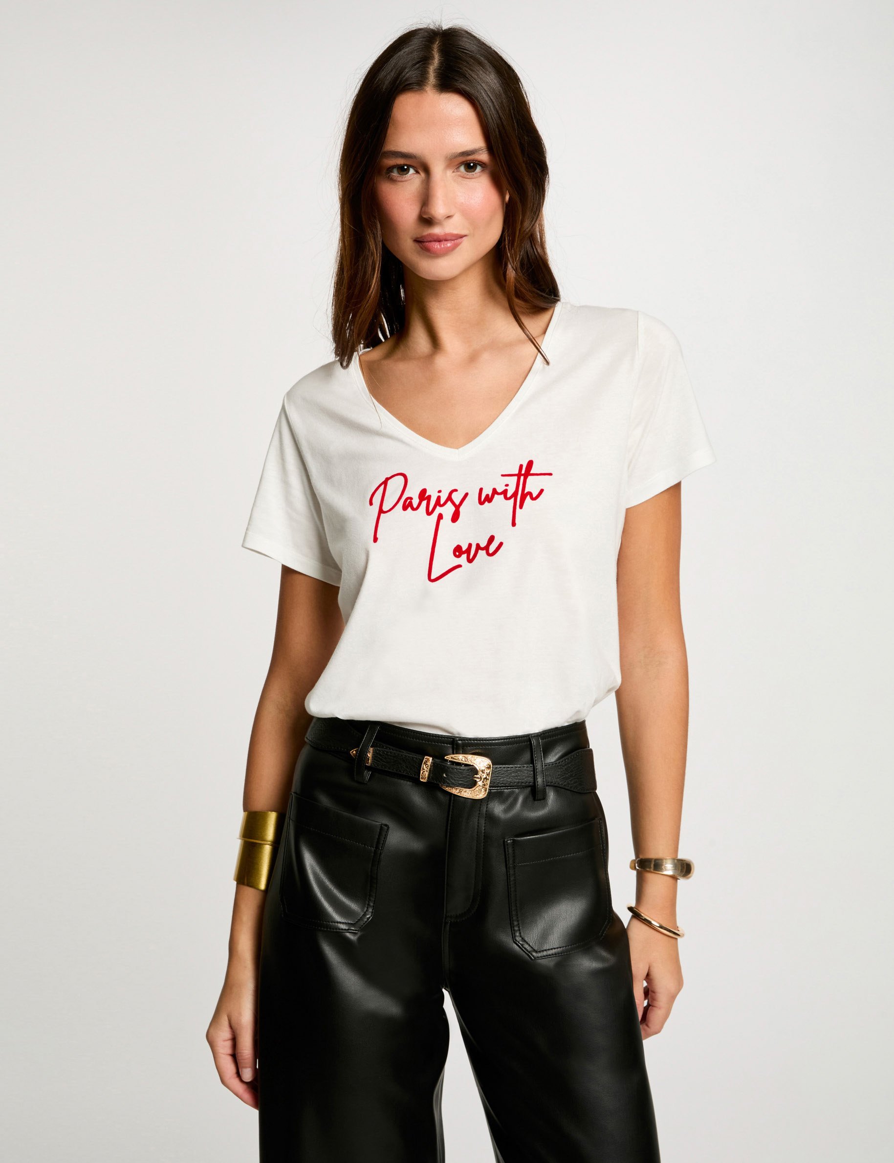 T-shirt with message white women