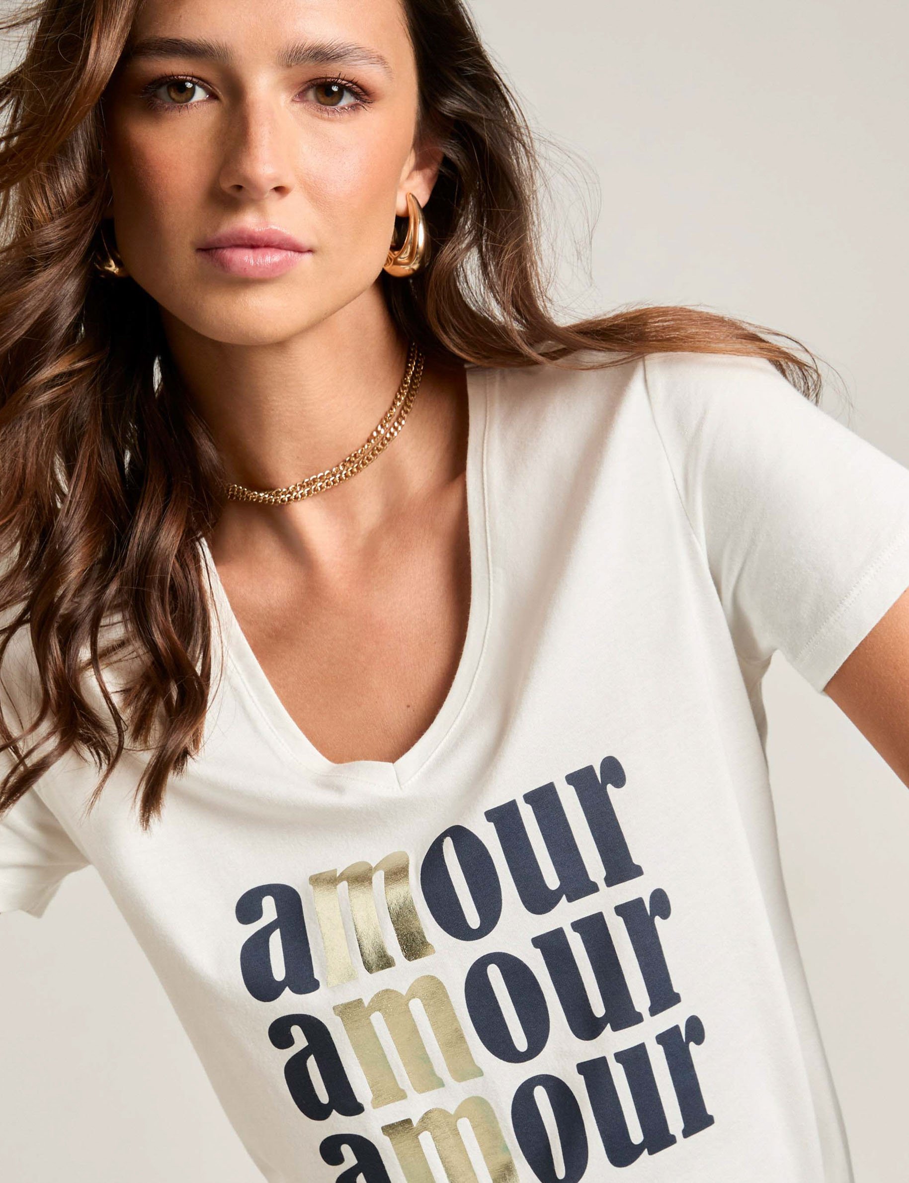 T-shirt with message white women