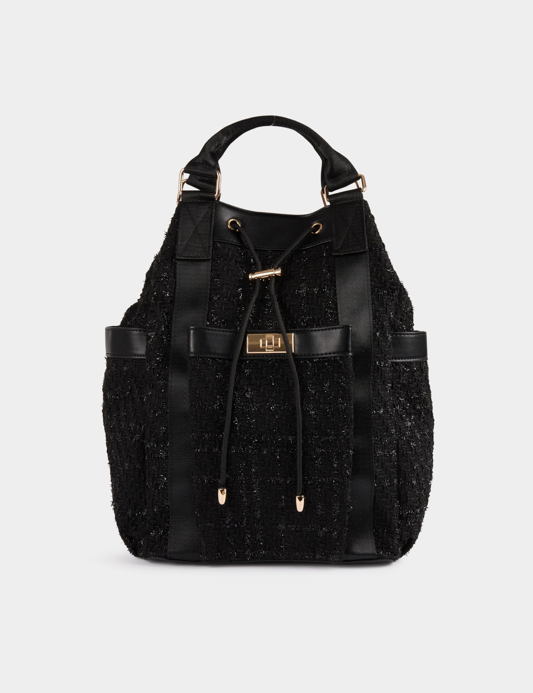 Tweed backpack black women