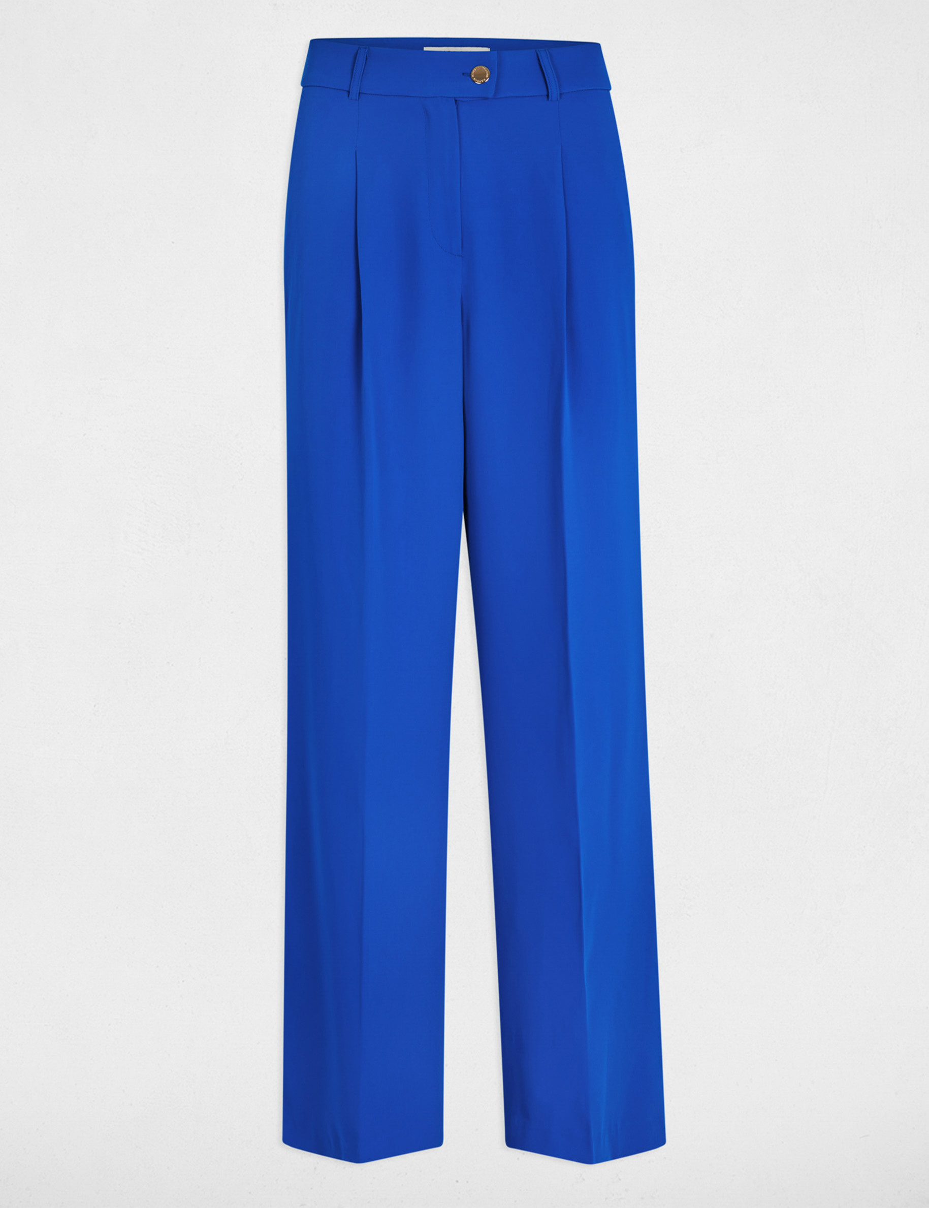 Loose flare trousers electric blue women