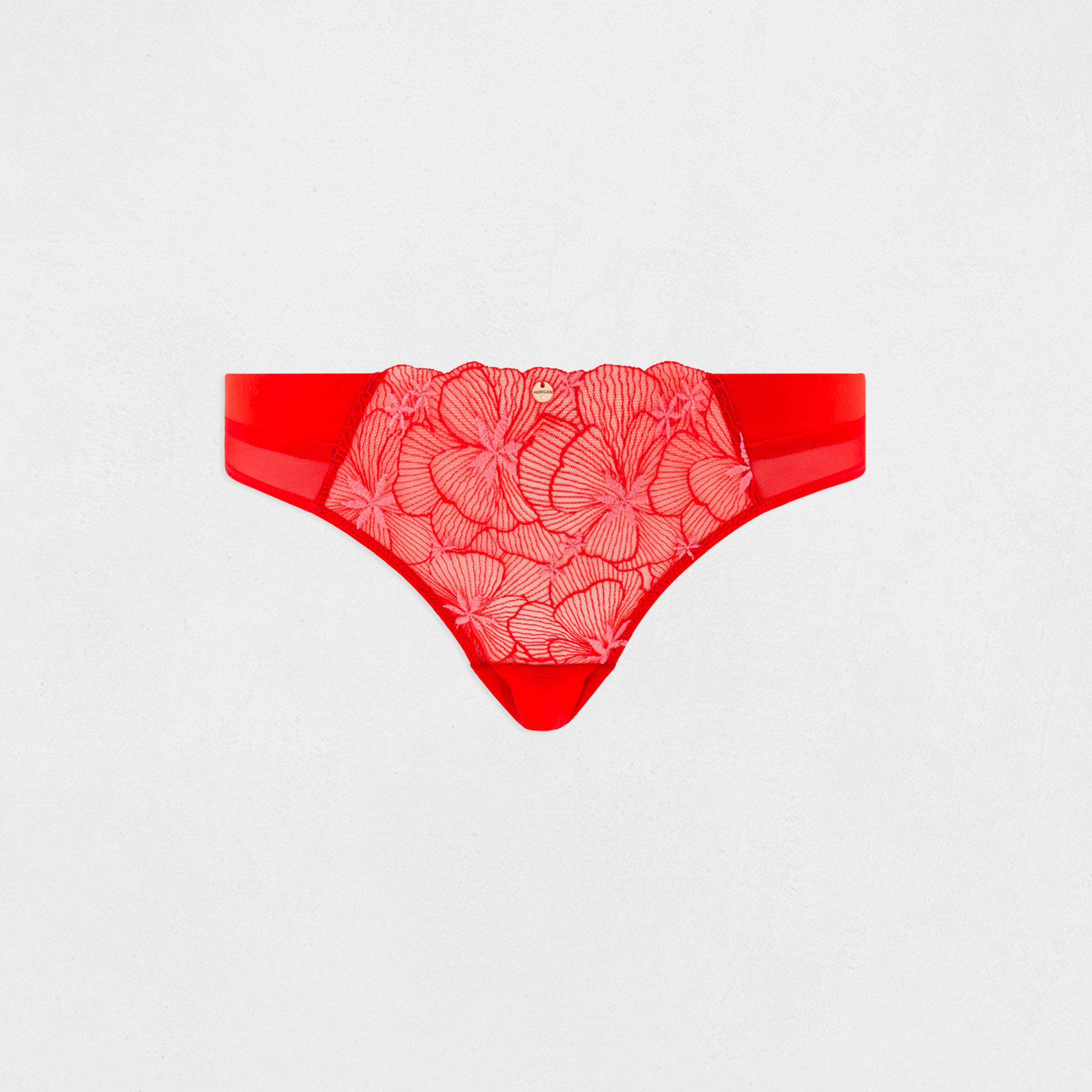 Lace briefs red women