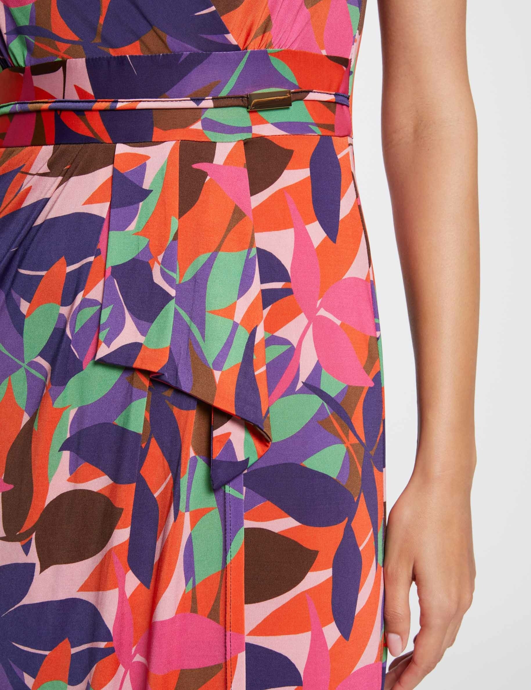 Printed midi dress multicolored women