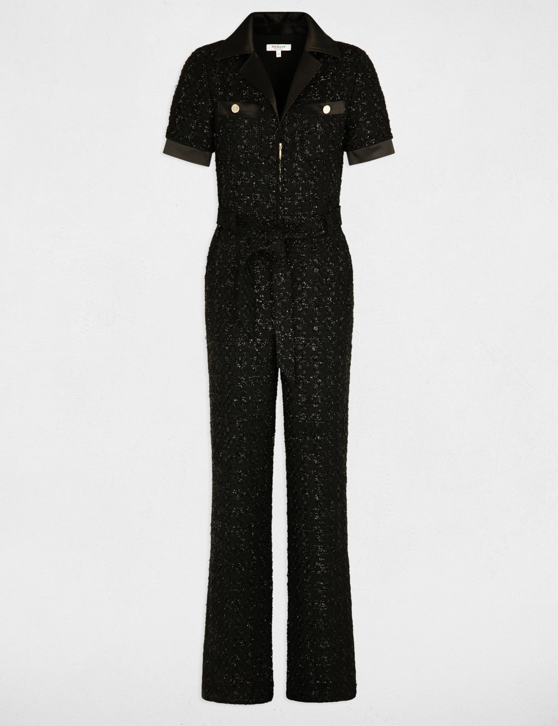 Tweed jumpsuit black women