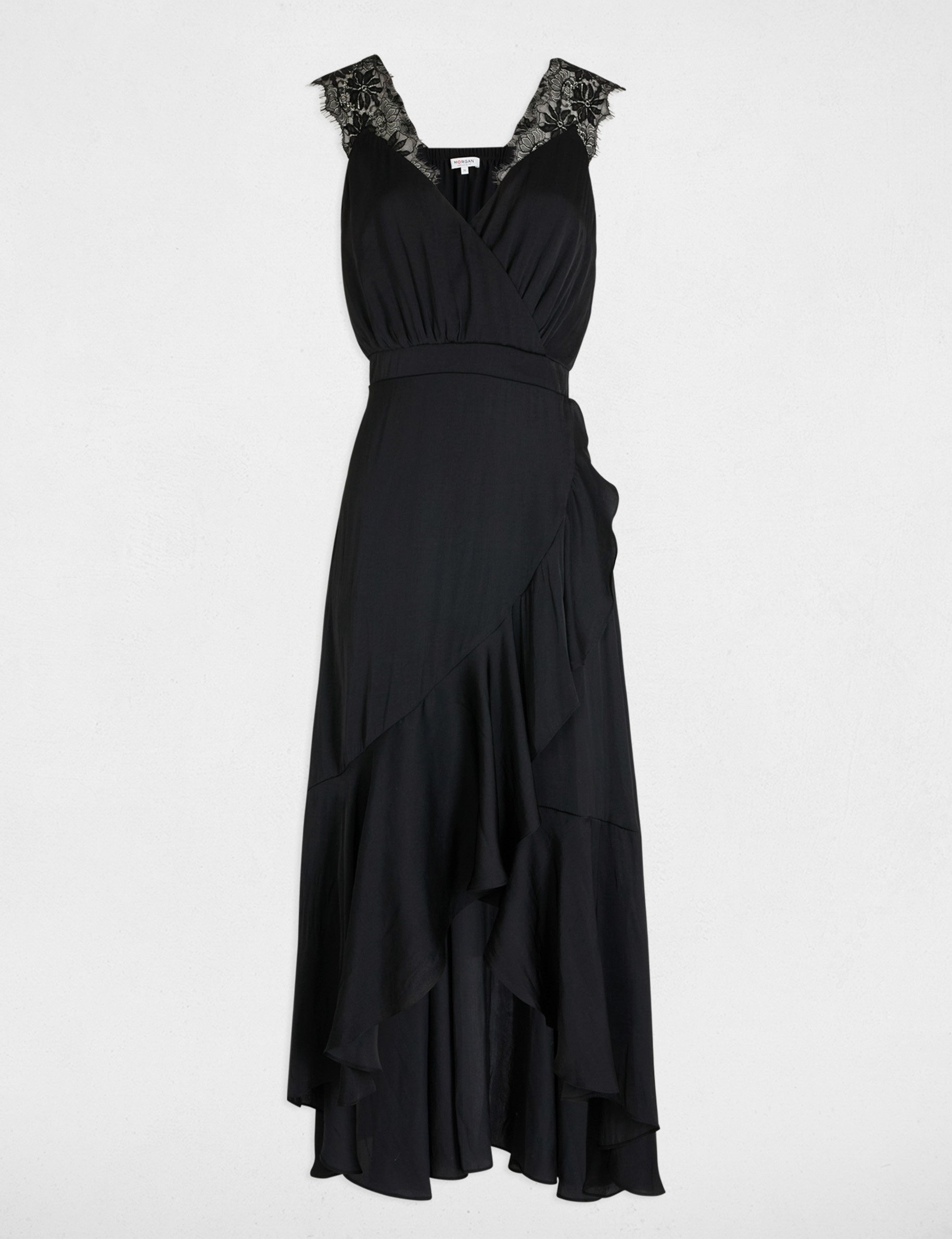 Maxi loose straight dress black women