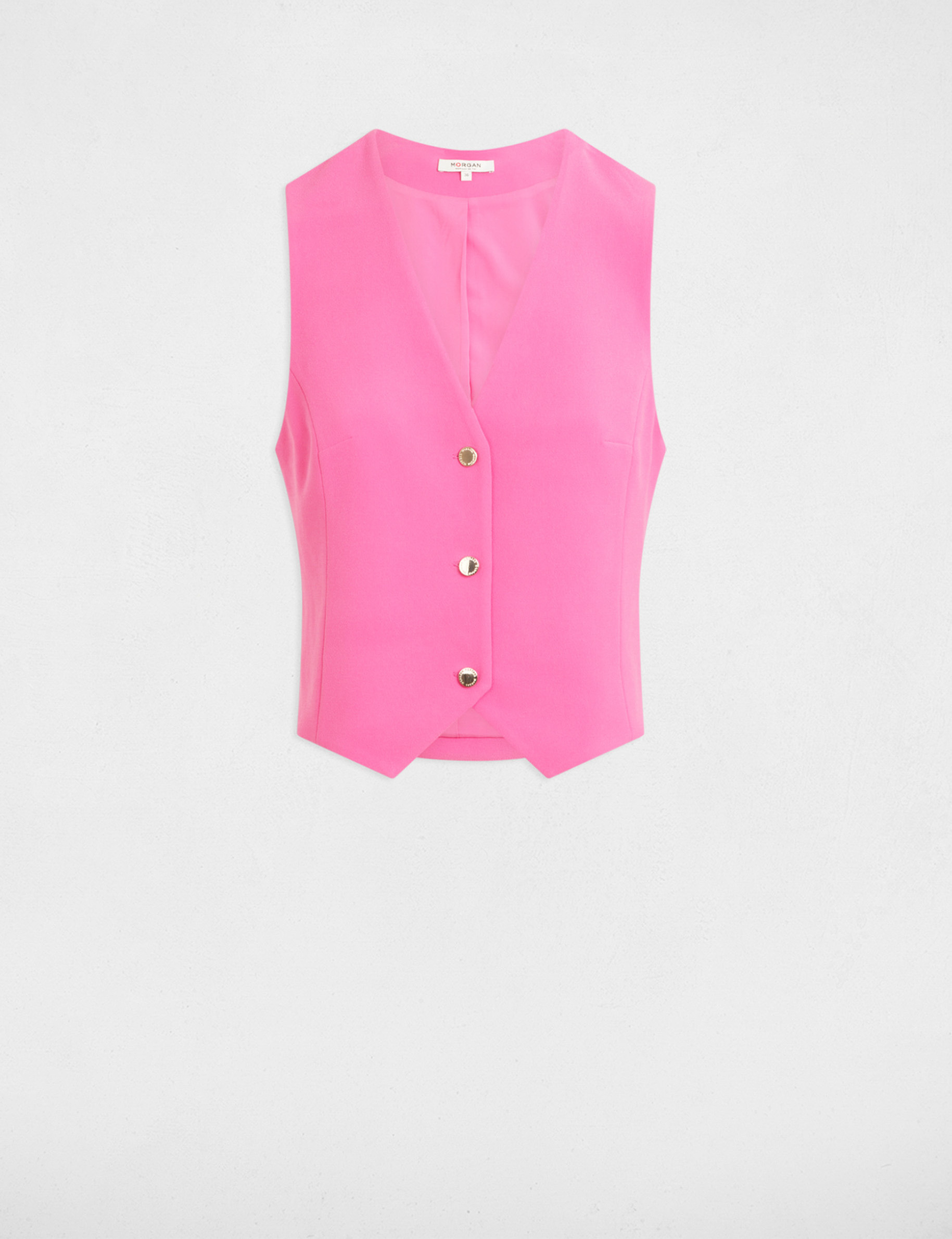 Sleeveless cardigan V-neck pink women