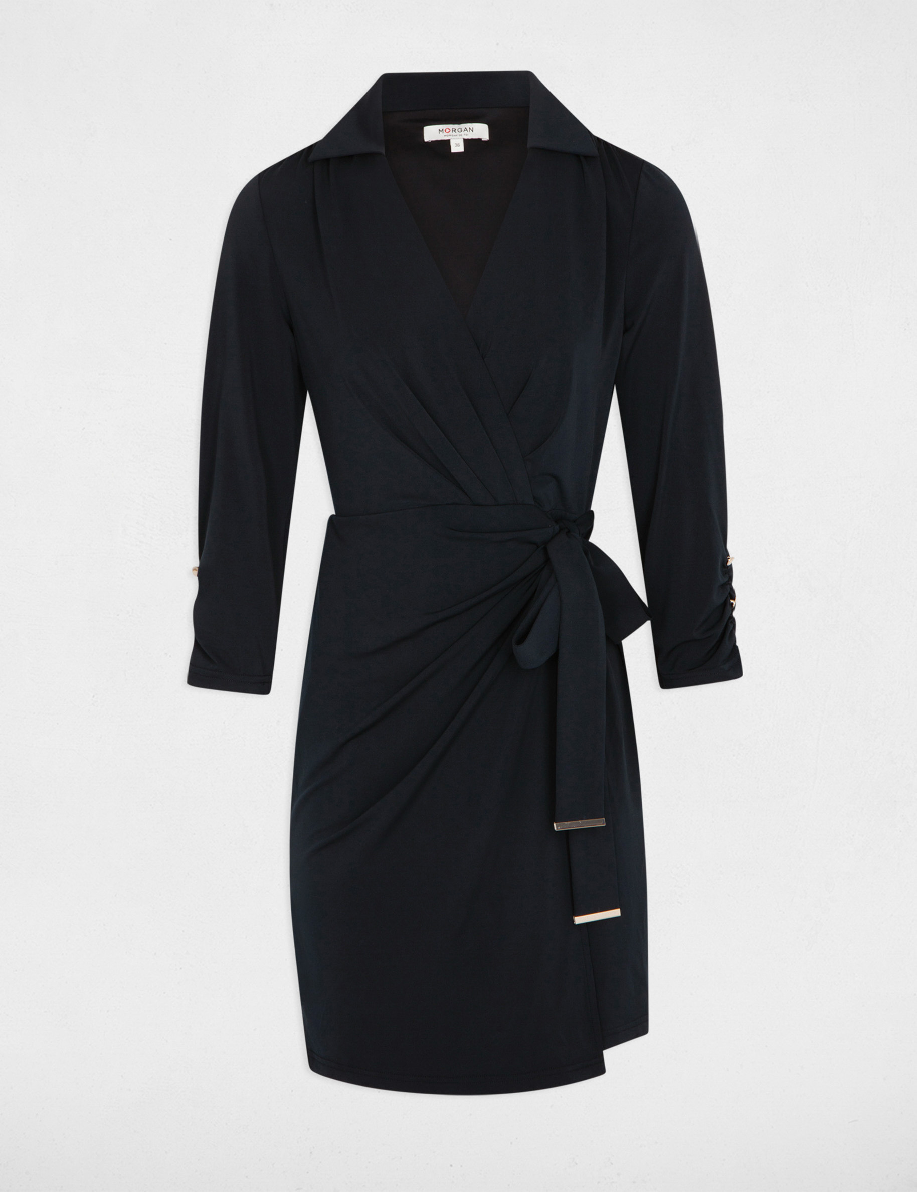 Robe courte ajustée marine femme