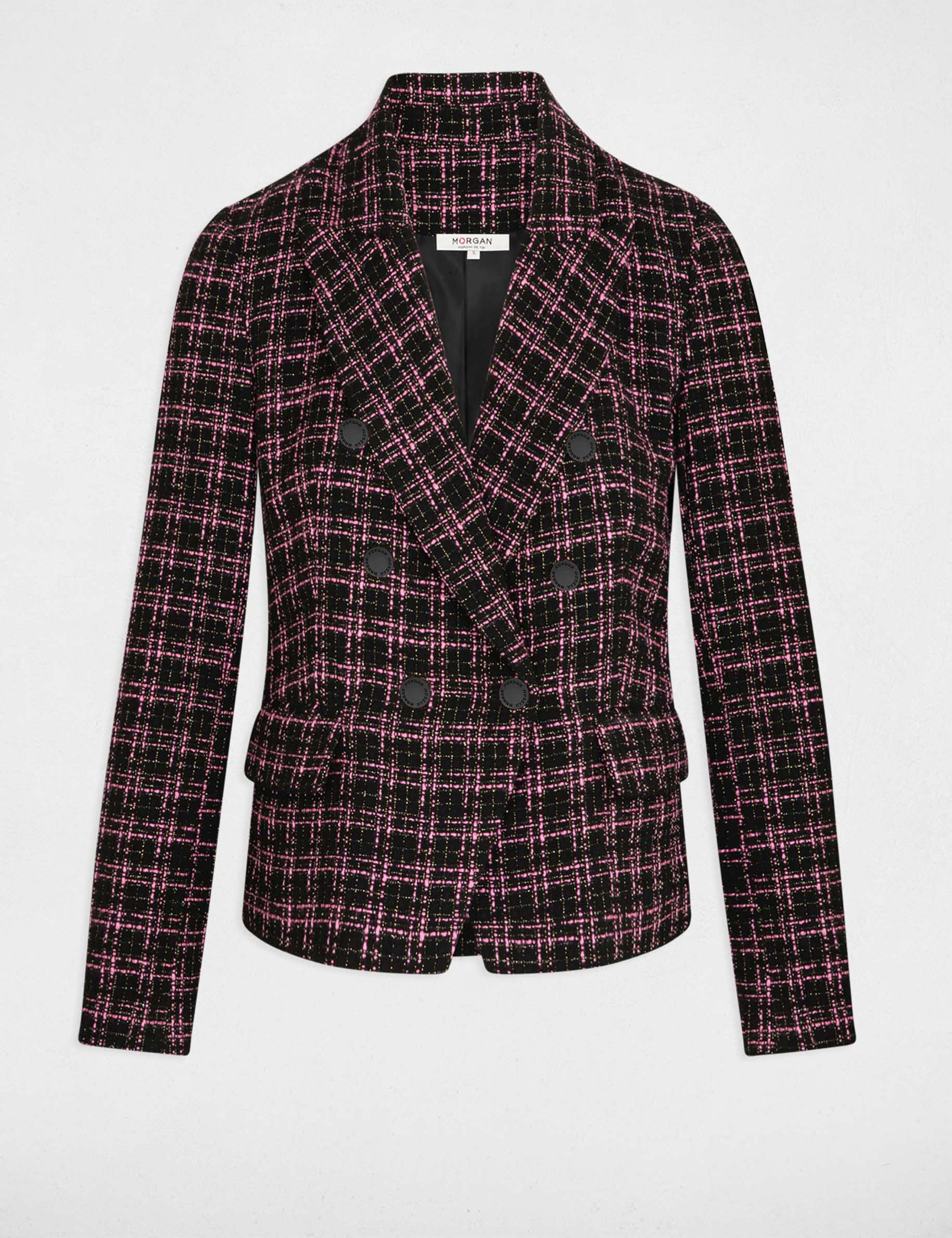 Waisted tweed jacket multicolored women