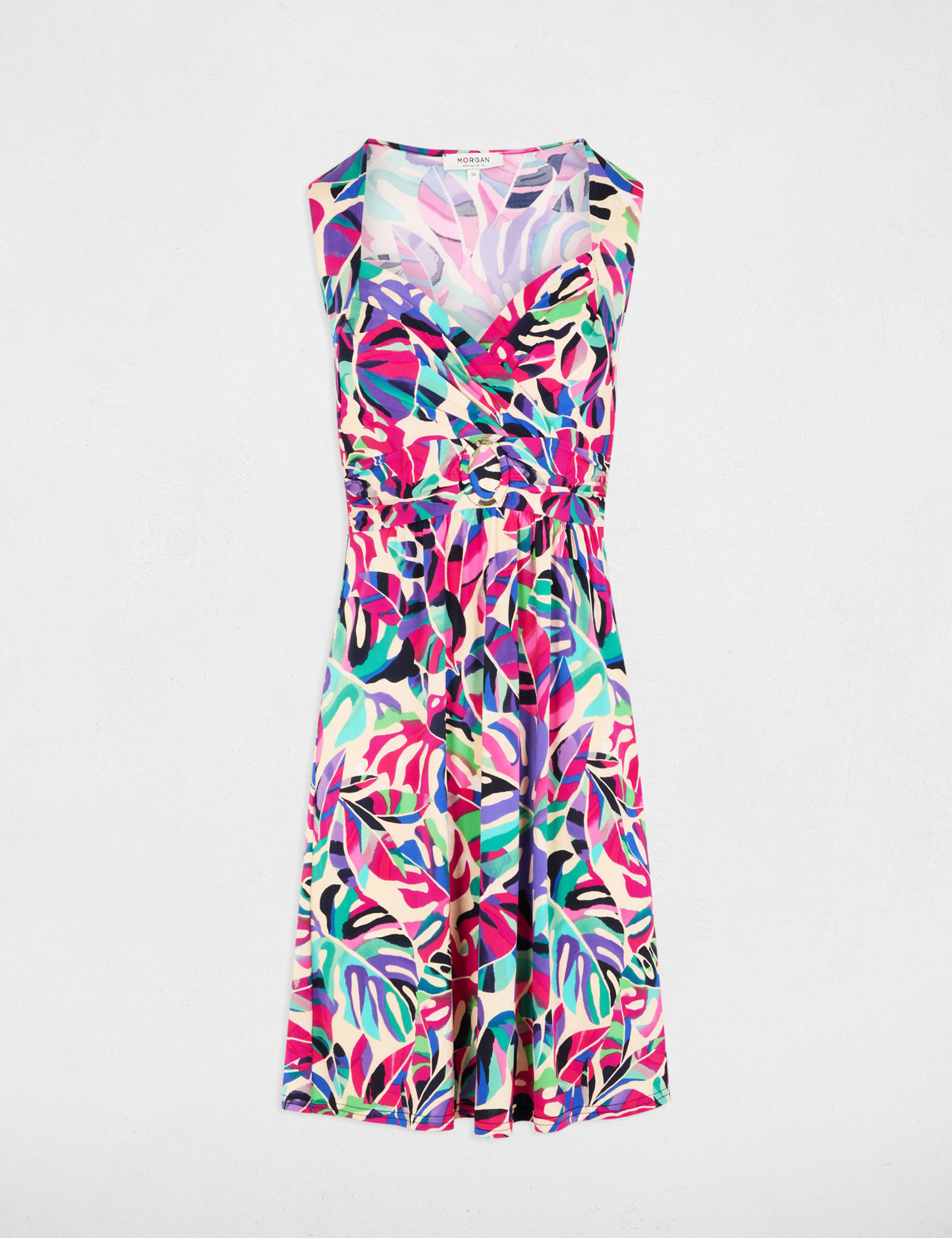 Printed mini A-line dress multicolor women