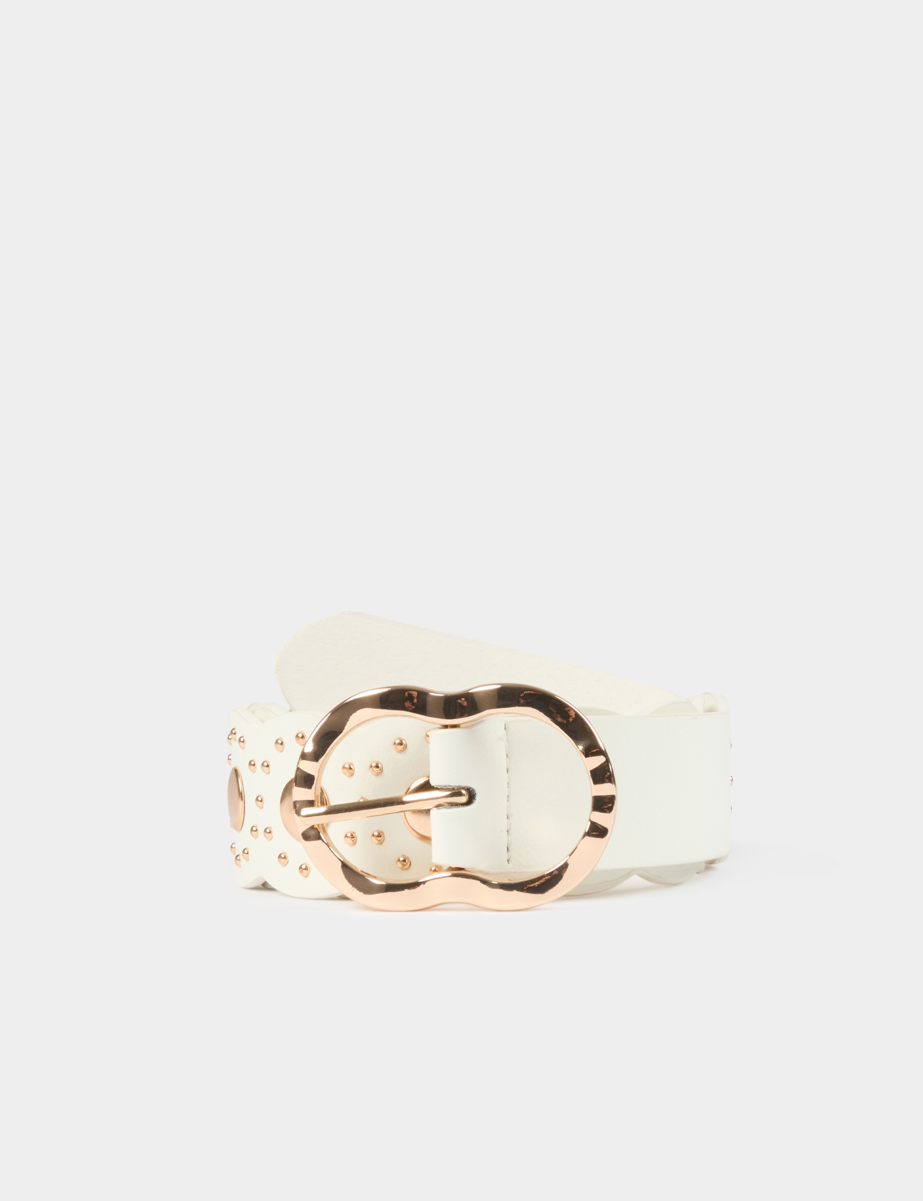 Belt with studs white women