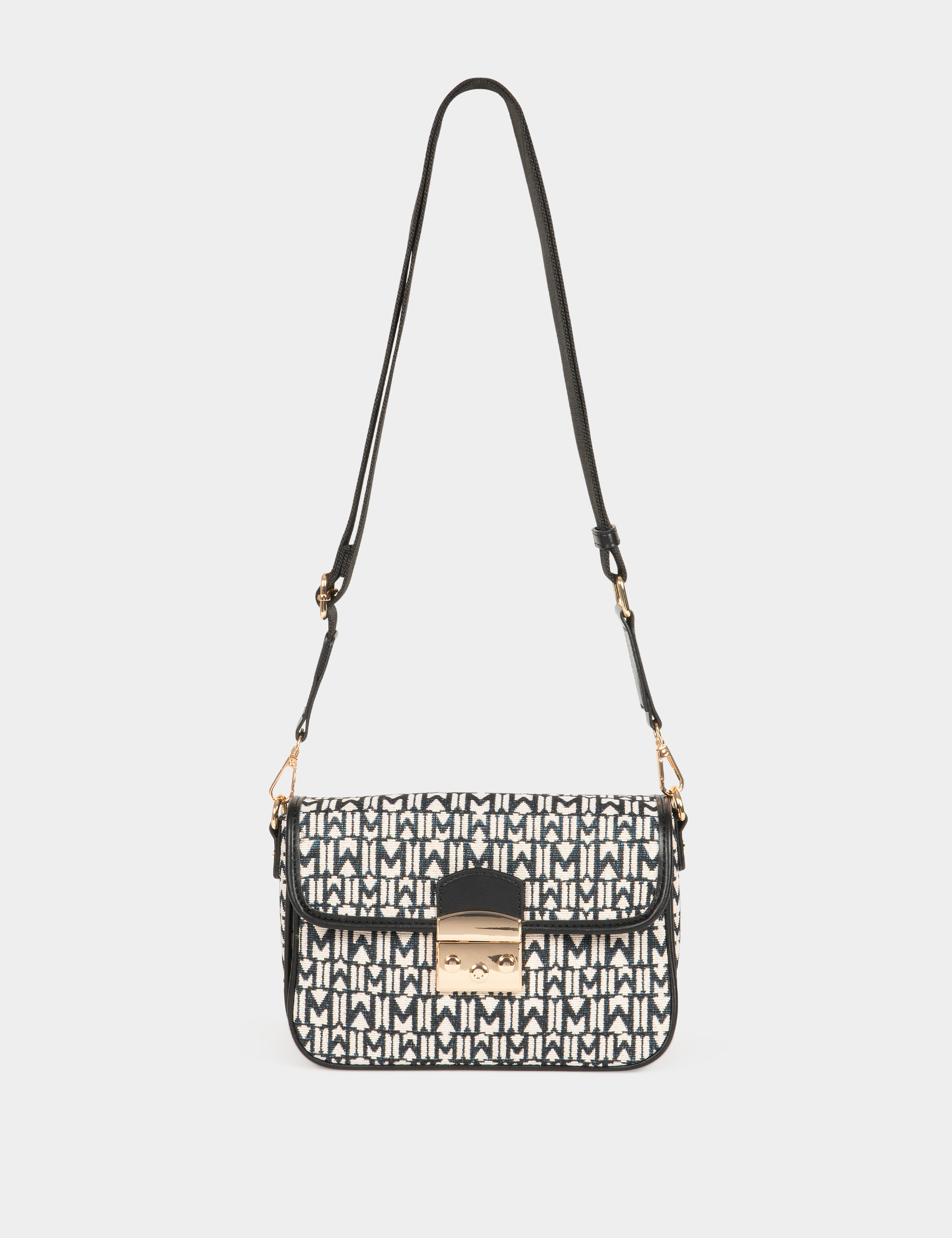 Bag with monogram print black women