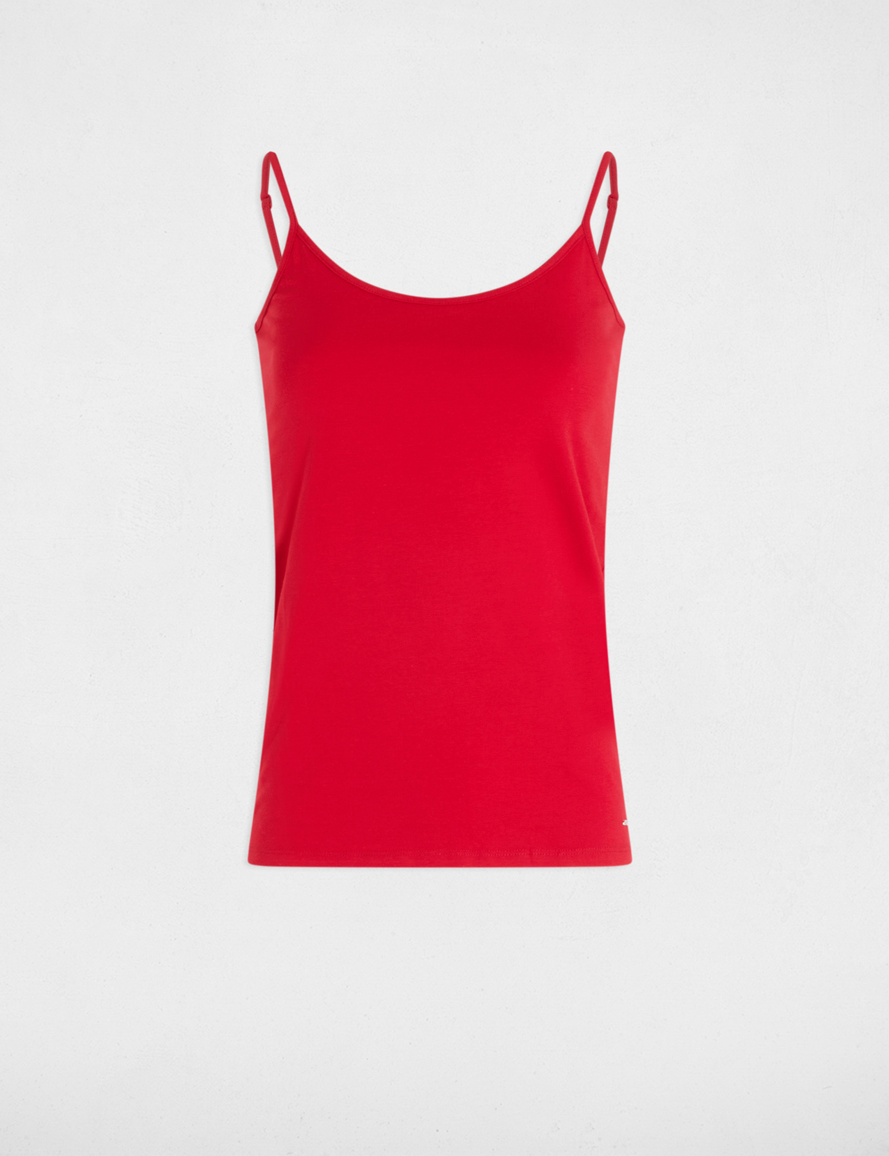 Vest top thin straps red women